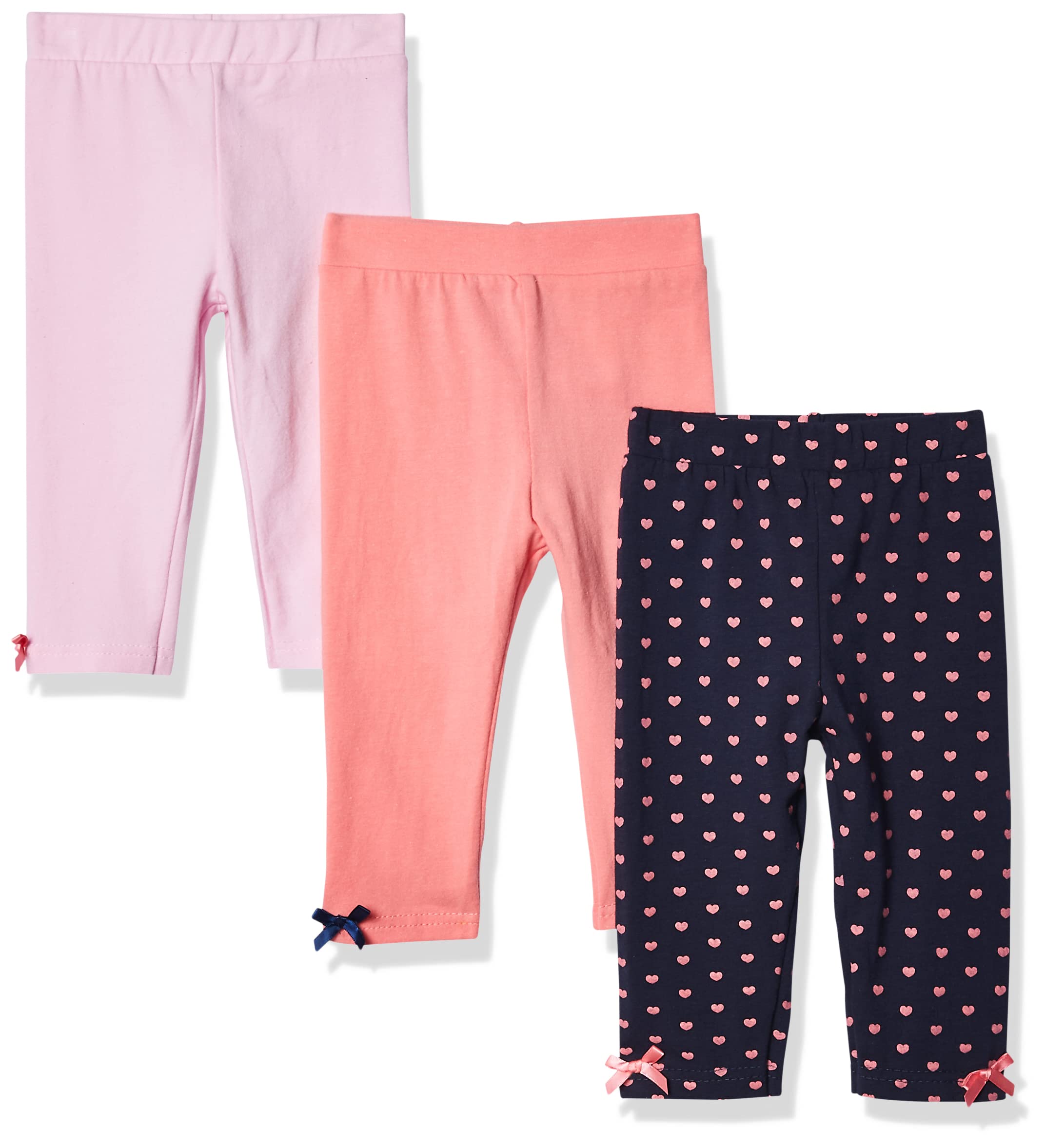 Hudson Baby Girls' Cotton Pants & Leggings - Soft Comfortable Stretchy Toddler Pants for Playtime, Daycare & Everyday Wear