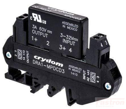 DRA1 MPDCD3 Solid State Relay - 3-32VDC Control, 60V 3A DC Load, DIN Rail Mount for Industrial Automation & HVAC Systems