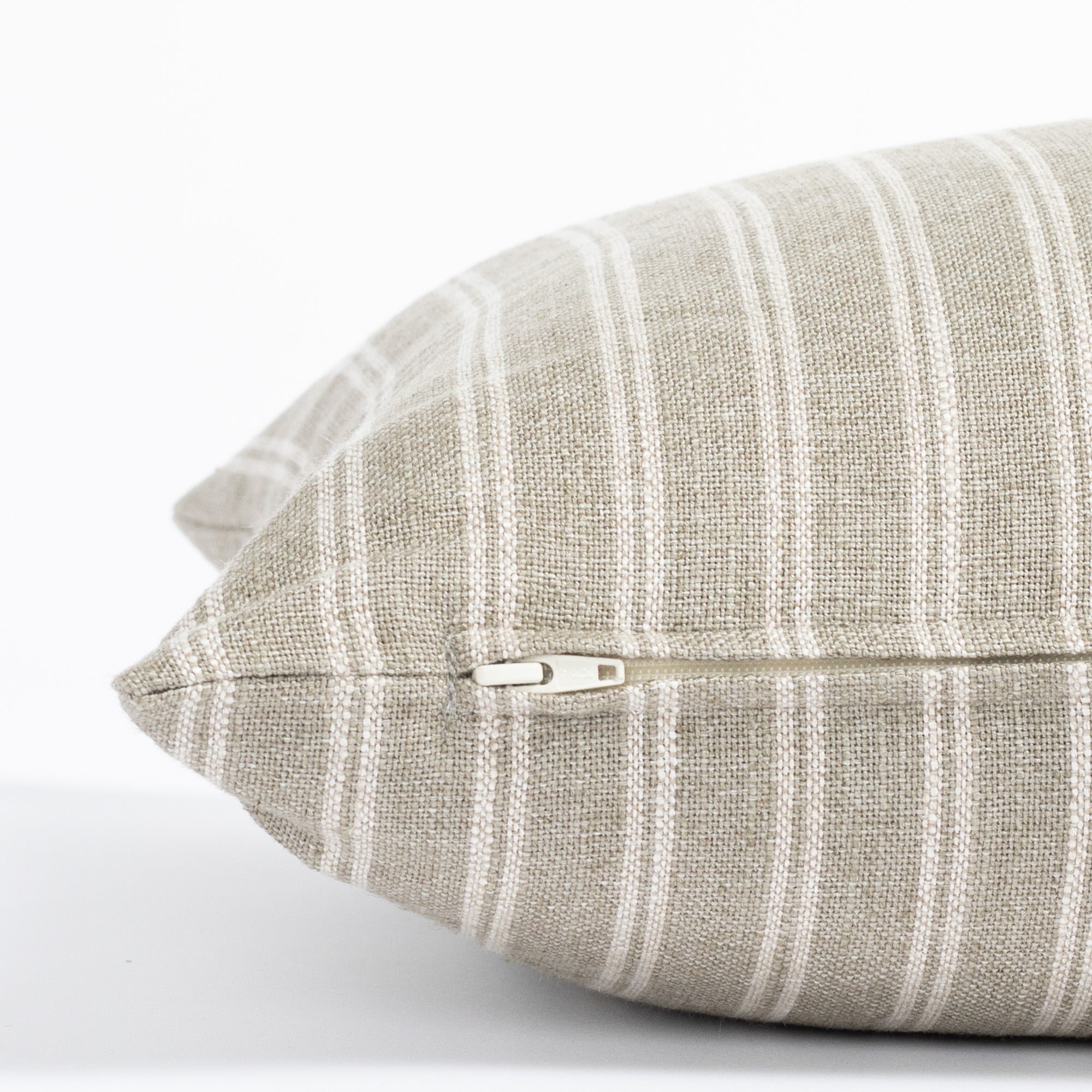 Conway Stripe 16x42 Inch Sage Green Bolster Pillow - Decorative Lumbar Support Cushion for Sofa, Bed, Reading Nook & Home Decor