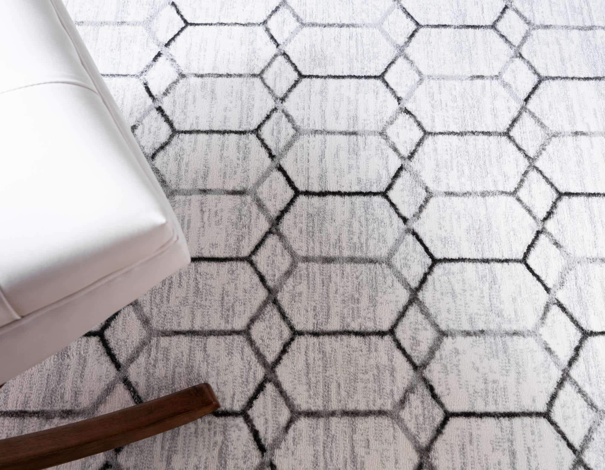 Unique Loom Matrix Trellis Collection Area Rug - 9'10