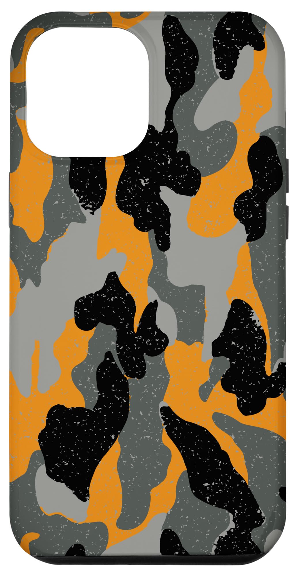 iPhone 12 Pro Max Camouflage Phone Case - Durable Hunter Orange Black Grey Camo Cover | Shockproof & Scratch-Resistant Protection for Outdoor Adventures, Hunting & Daily Use