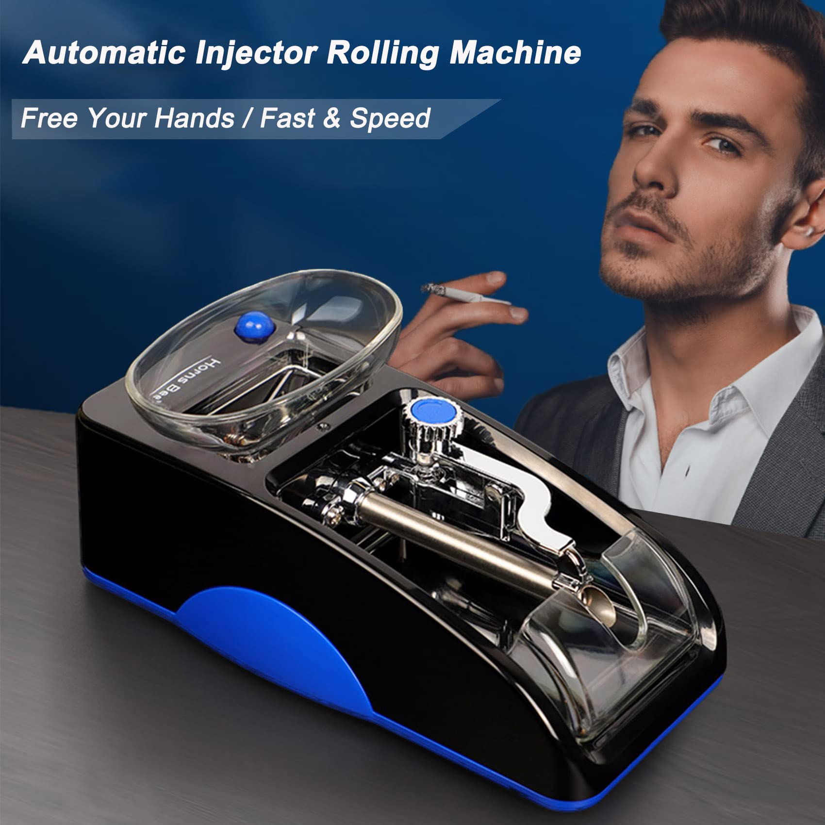 Electric Cigarette Rolling Machine - Portable Automatic Roller Maker with 8mm Tube Compatibility - Perfect for DIY Cigarettes & Herbal Blends (Red) | Home Use, Travel & Quick Rolling