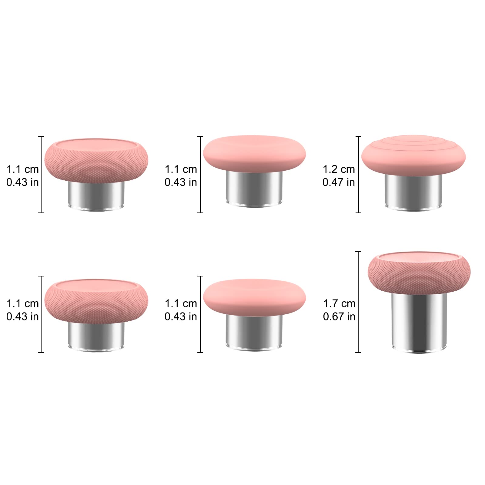 EASEGMER Elite Series 2 Replacement Thumbsticks - 6 in 1 Metal Joystick Set for Xbox One Elite Series 2 Controller & Core (Pale) - Premium Gaming Accessories for Enhanced Control & Precision in FPS, Racing & Action Games