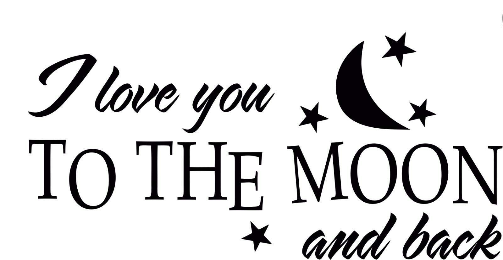 I Love You to The Moon and Back Rubber Stamp - Custom Business Logo Stamp for Wedding Invitations, Save the Date, DIY Crafts & Scrapbooking