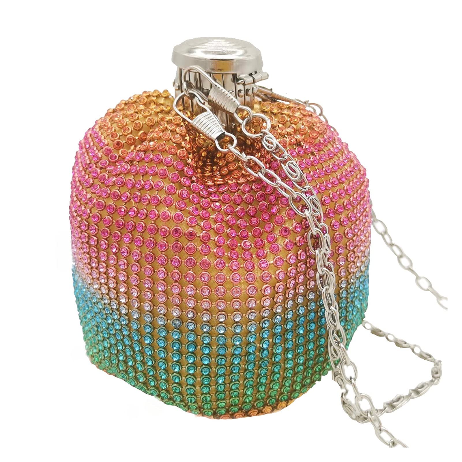 Elegant Women's Mini Evening Clutch Bag - Aluminum Satin Party Purse for Banquet, Wedding & Special Occasions (Multicolor, Small) | Perfect for Cocktail Parties, Date Nights & Formal Events