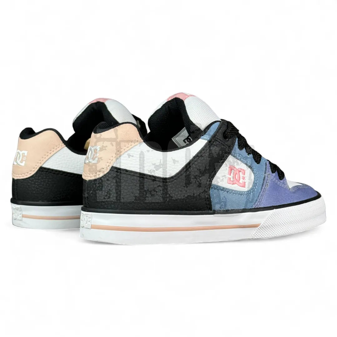 DC Pure Women's Sneakers - Black, Blue, Pink & White | Casual Comfort Shoes for Walking, Running & Everyday Wear