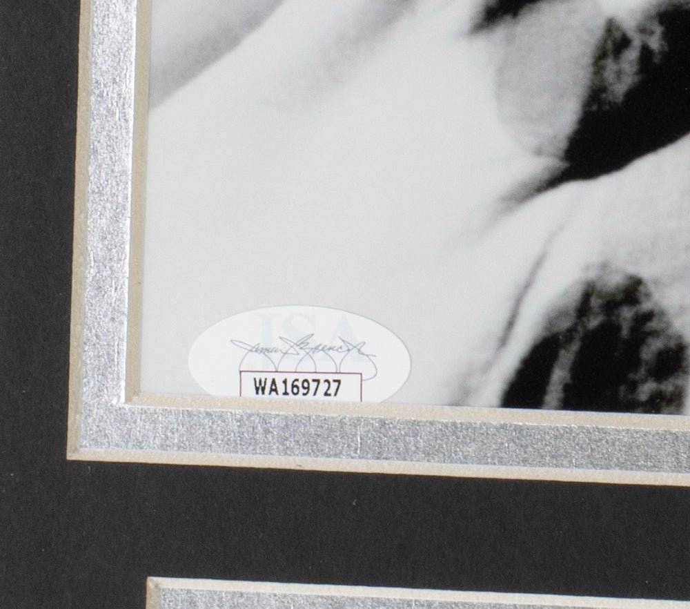 Joe Elliott Autographed Framed 8x10 Black & White Def Leppard Photo with JSA COA - Perfect for Music Memorabilia Collectors, Rock Band Decor, and Gift for Def Leppard Fans