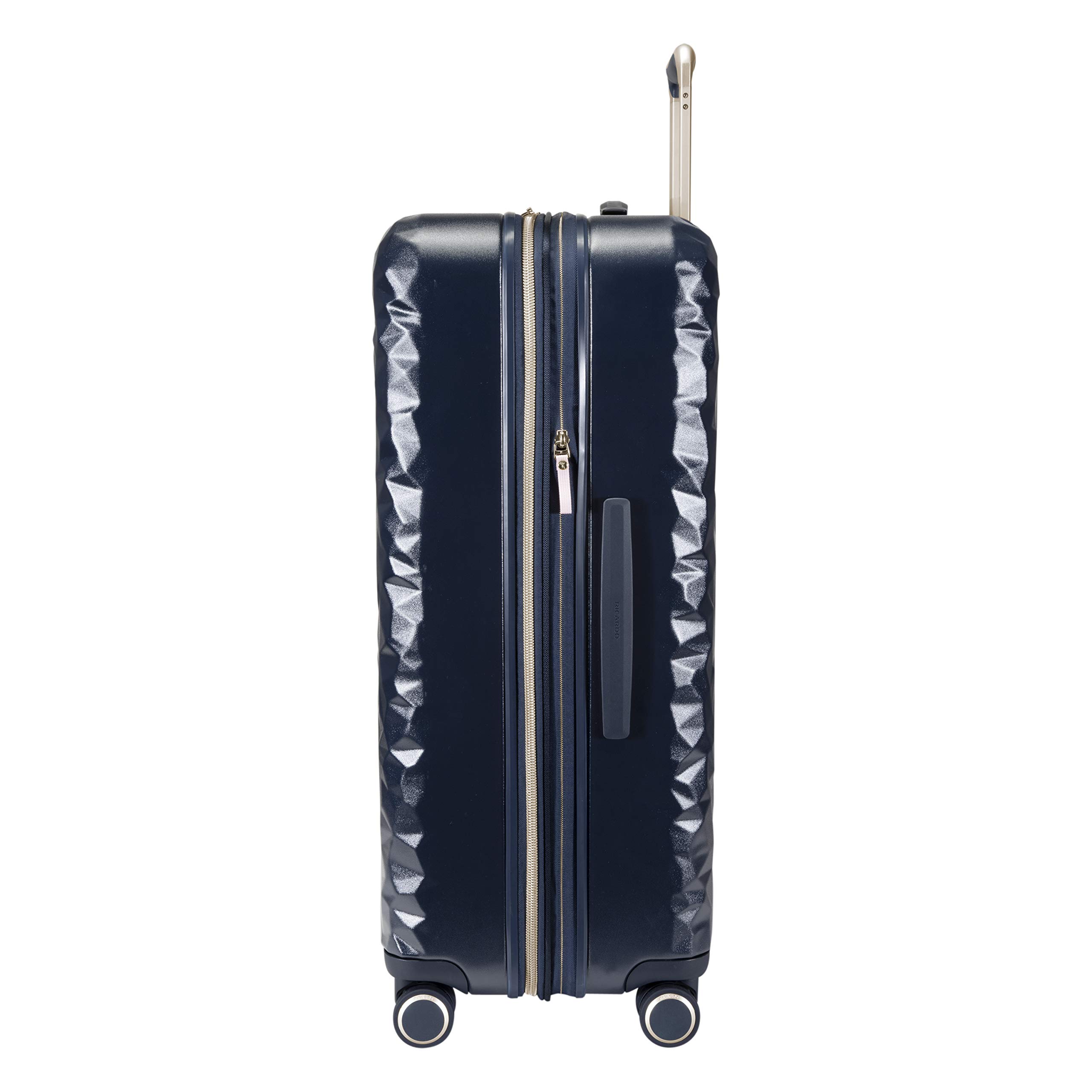 Ricardo Beverly Hills Indio 28-Inch Hardside Luggage - Durable Spinner Suitcase with Compression Strains & Secondary Compartment - Dark Navy - Perfect for International Travel & Check-In Luggage
