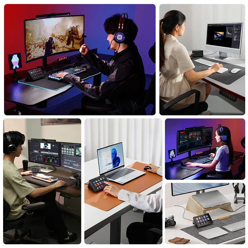Ulanzi D200 Professional Live Stream Controller - Perfect for YouTube, Twitch & Gaming Broadcasts | USB Mixer with Audio Controls for Podcasting & Content Creation