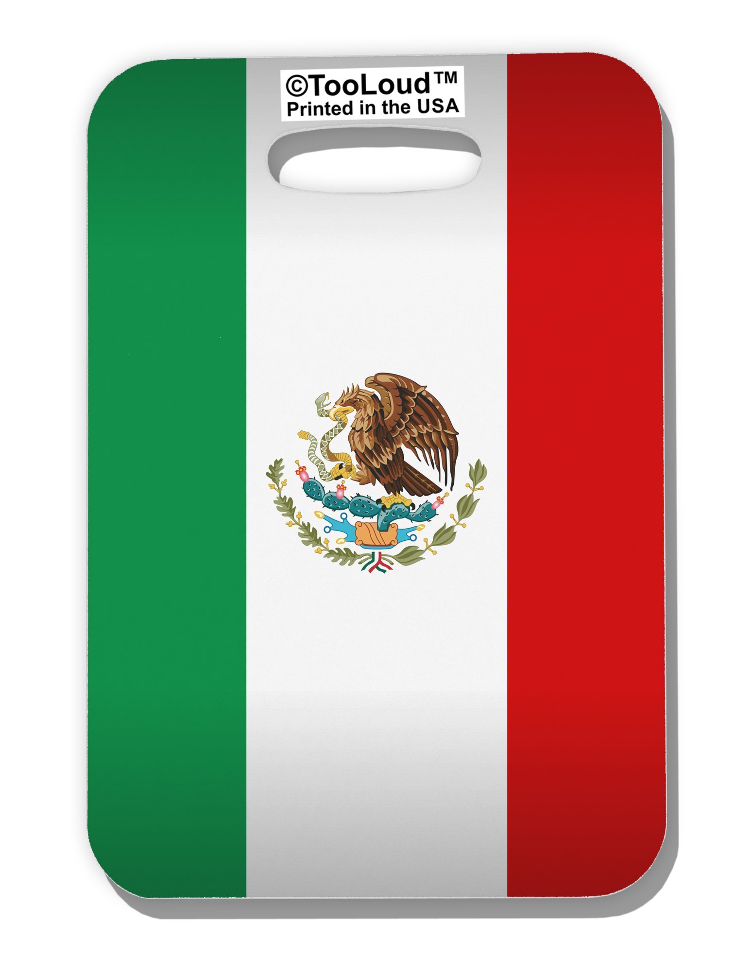 Mexico Flag AOP Luggage Tag - Durable Single Side All Over Print Travel Accessory for Suitcases, Backpacks & Carry-On Bags - Perfect for Vacation, Business Trips & Air Travel