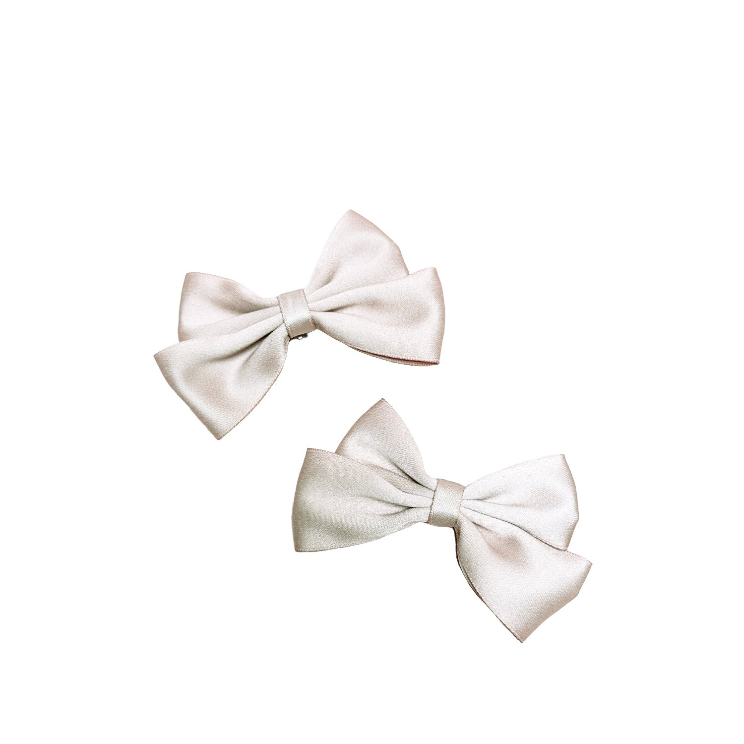 Kennie Rylie Cream Satin Bow Shoe Clips - Elegant Shoe Accessories for Weddings, Prom & Special Occasions