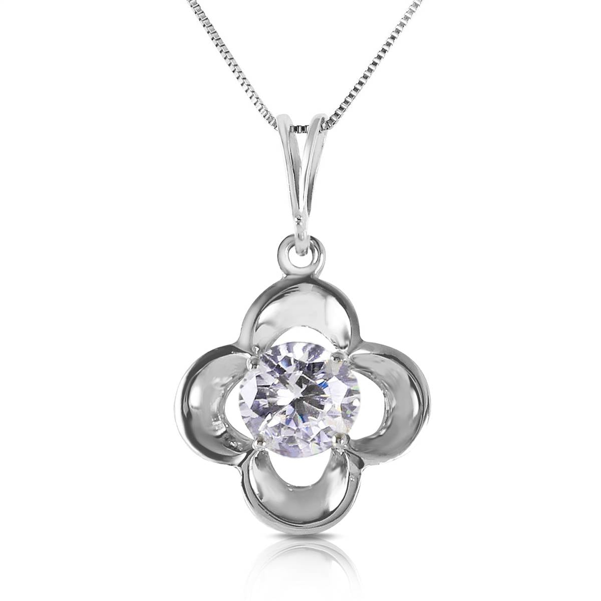 0.5 Carat 14K Solid White Gold Diamond Pendant Necklace - Elegant Gift for Women, Anniversary, Valentine's Day & Special Occasions