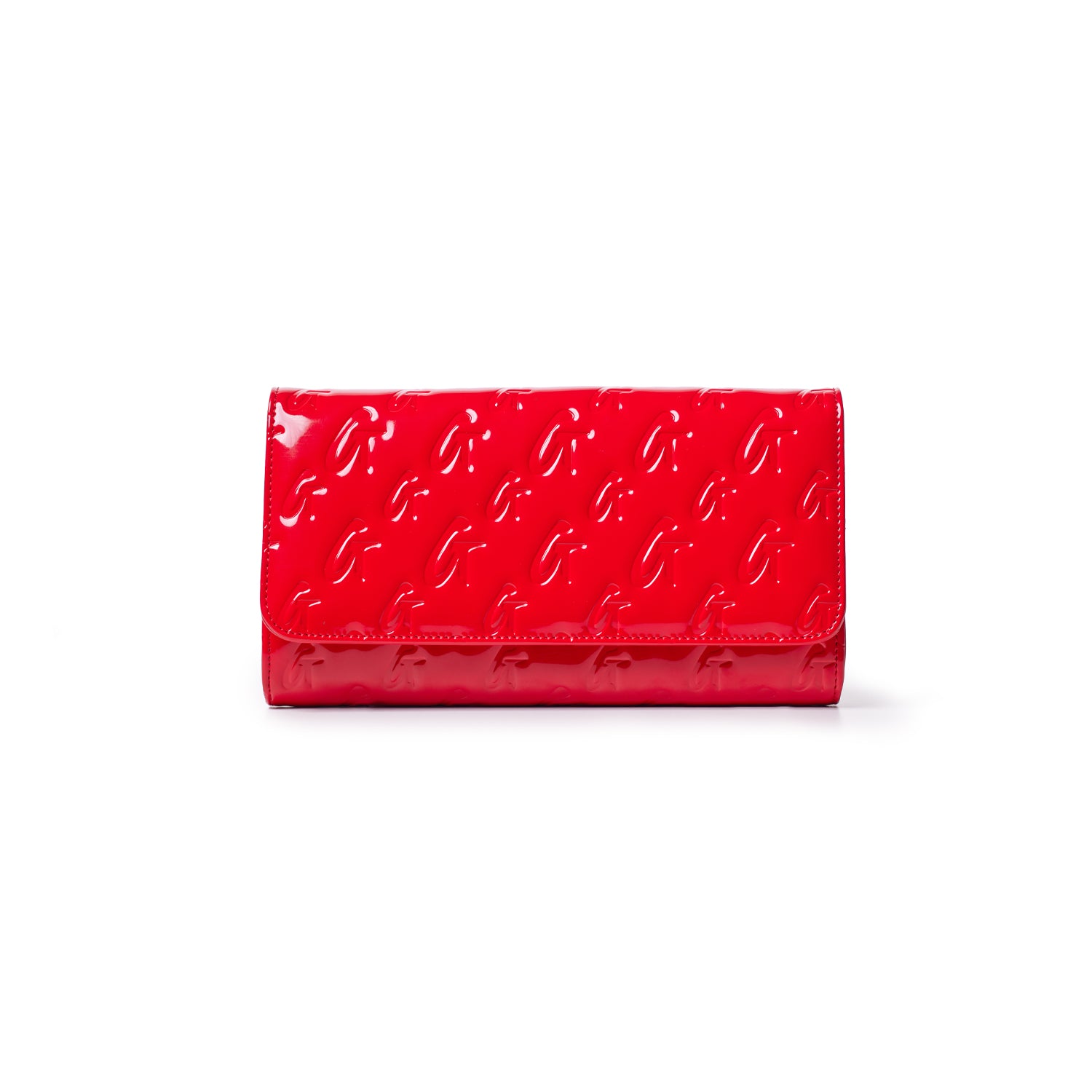 Luxury Monogram Travel Wallet in Mirror Red - RFID Blocking Passport Holder for Women & Men - Perfect for Airplane, Cruise & International Travel Accessories