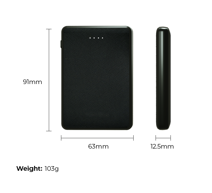 Ultra-Thin 5000mAh USB-C Power Bank - Credit Card Sized Portable Charger for iPhone, Samsung & Android | Perfect for Travel, Work & Outdoor Adventures