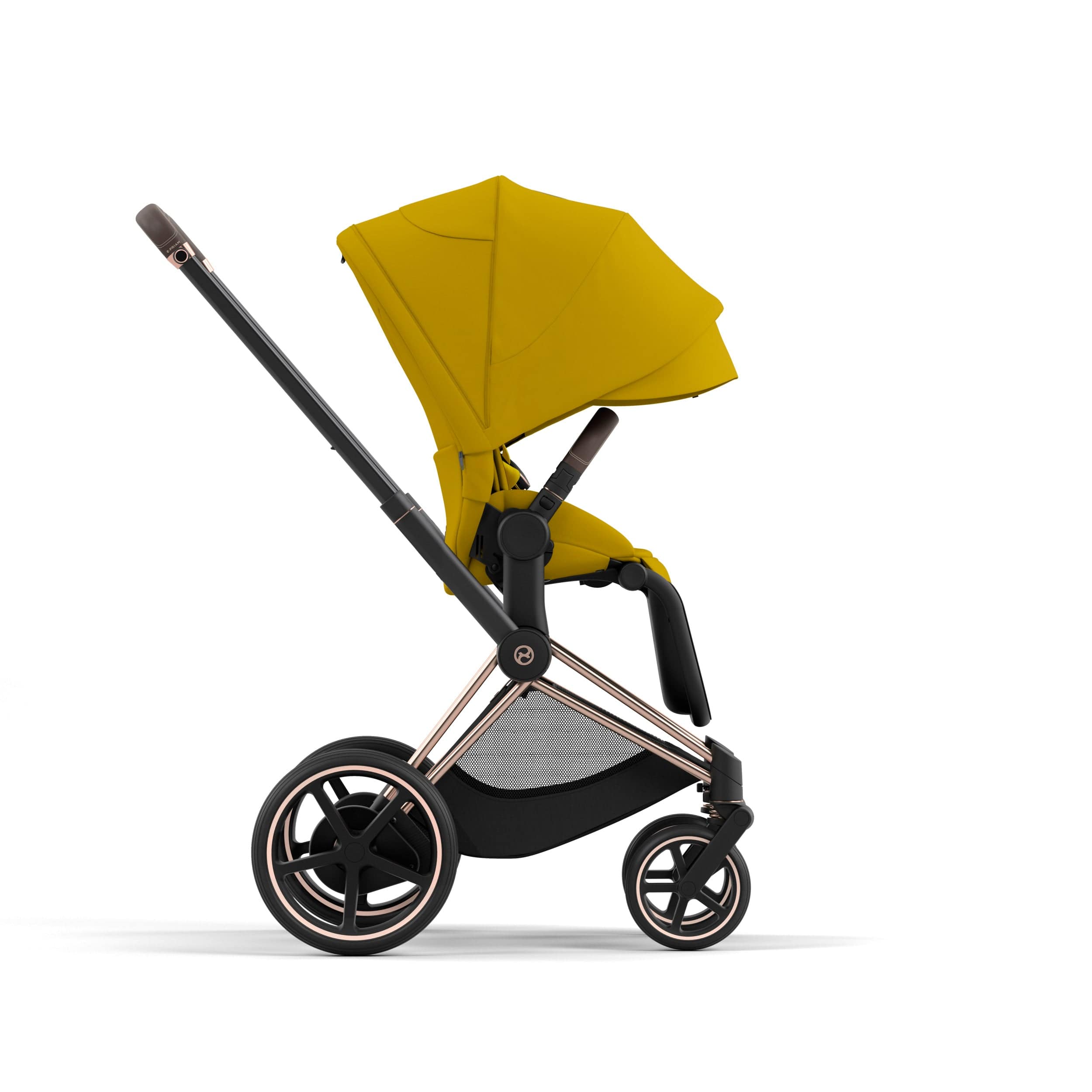 Cybex ePriam 2 Complete Stroller - Rose Gold & Brown Luxury Baby Stroller with All-Wheel Suspension | Perfect for City Walks, Shopping & Travel