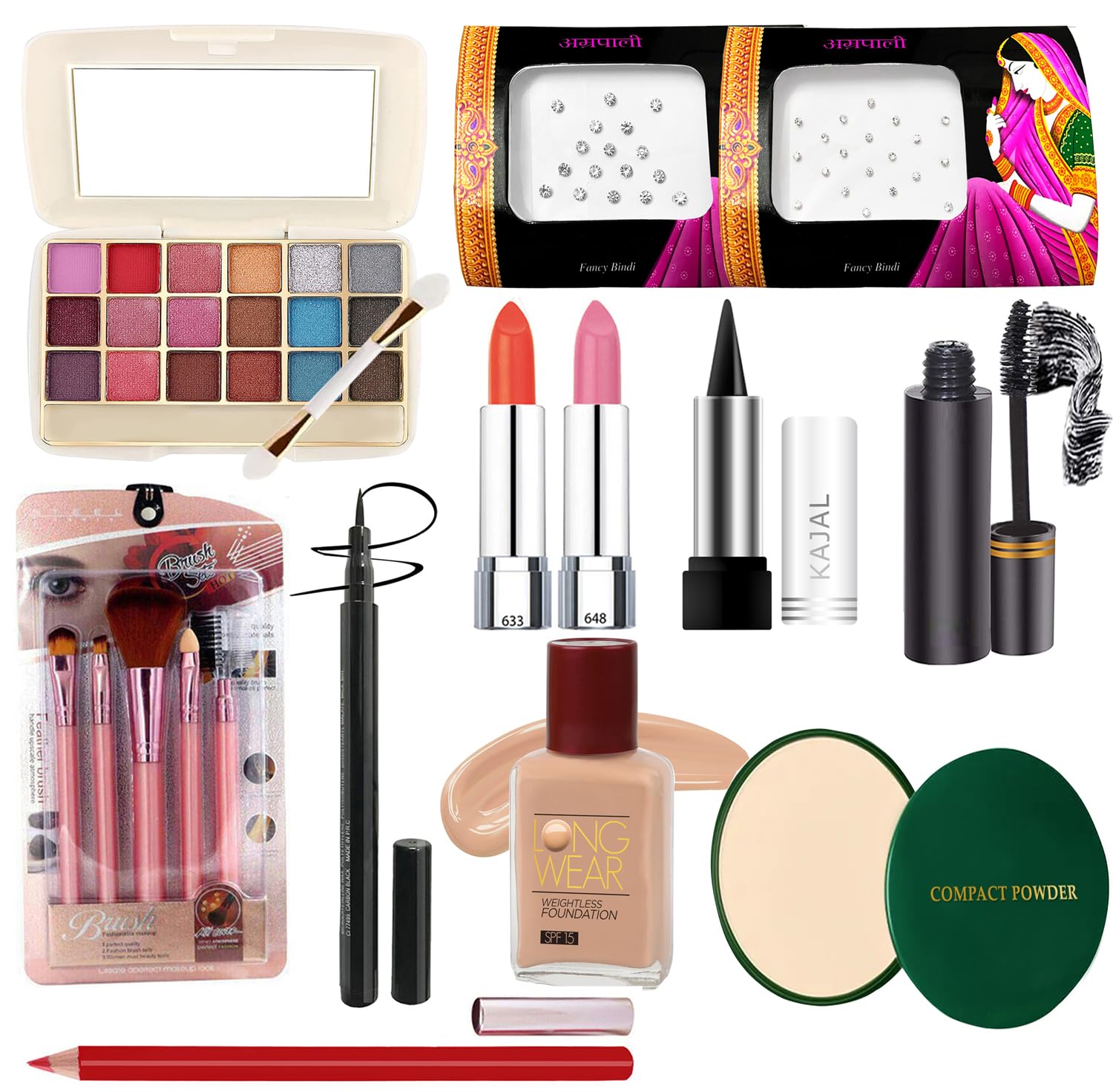 G4U Complete Makeup Kit for Women & Girls - Eyeshadow, Foundation, Lipstick, Compact, Mascara & More | Perfect Raksha Bandhan Gift Set (33-48) | Great for Daily Use, Parties & Special Occasions