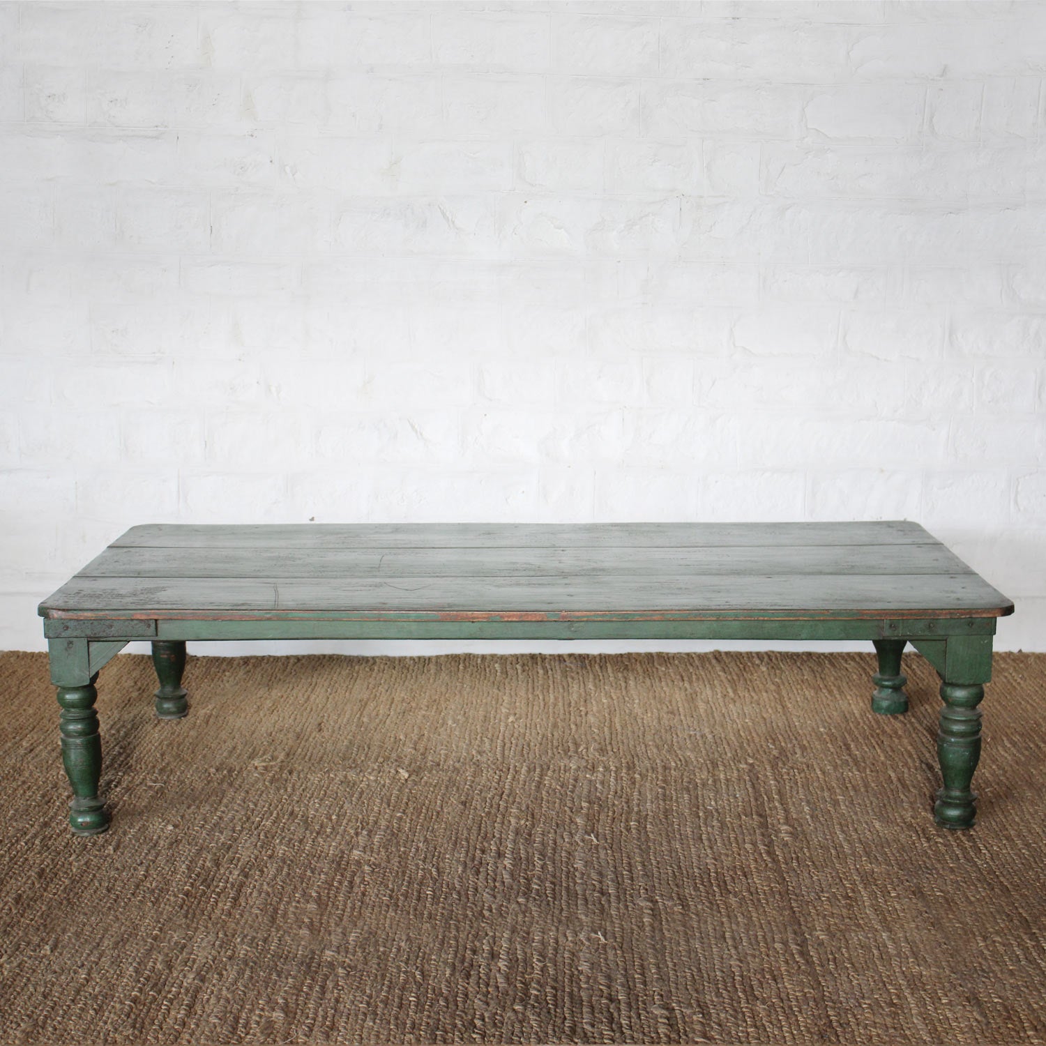 Handcrafted Solid Teak Wood Coffee Table - Rustic Modern Living Room Furniture for Home Decor & Entertaining