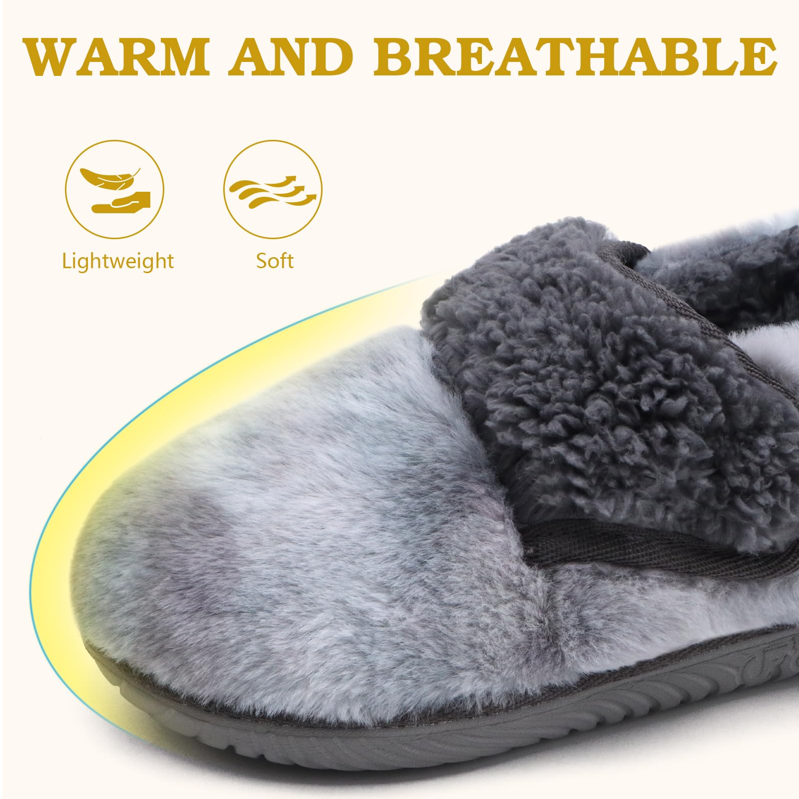 COFACE Women's Memory Foam House Slippers - Soft Fluffy Indoor/Outdoor Slides for Ladies - Perfect for Home, Office, and Travel Comfort