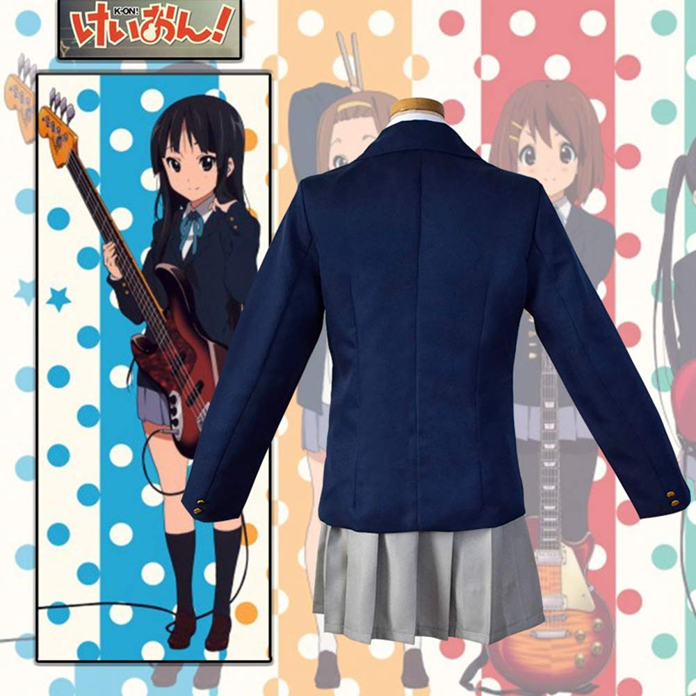Hirasawa Yui Akiyama Mio Anime Cosplay Costume - Adult School Uniform Outfit Dress for K-ON! Fans | Perfect for Conventions, Halloween & Cosplay Events