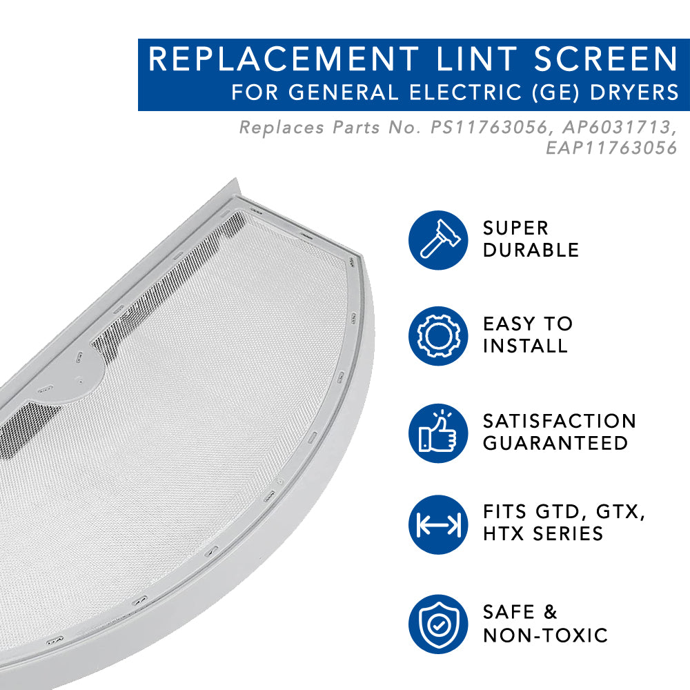 MaximalPower WE03X23881 Dryer Lint Screen Replacement for GE General Electric Dryer - Compatible with PS11763056, 4476390, AP6031713, EAP11763056 - Perfect for Laundry Room Maintenance & Appliance Repair