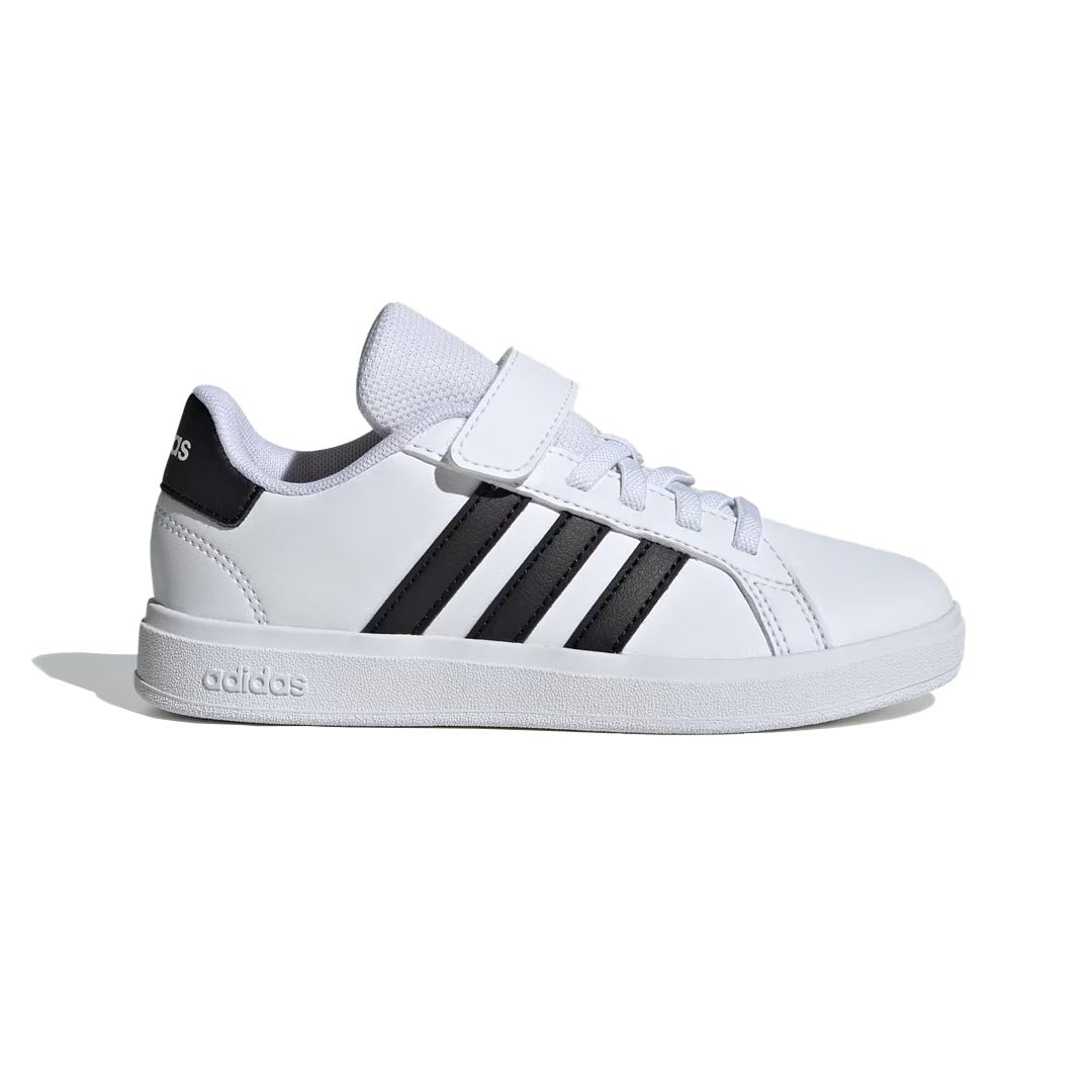 Adidas Kids' (Preschool) Grand Court 2.0 Elastic Lace Sneakers - Comfortable & Stylish Toddler Shoes for Playtime & Everyday Wear (IH5529)