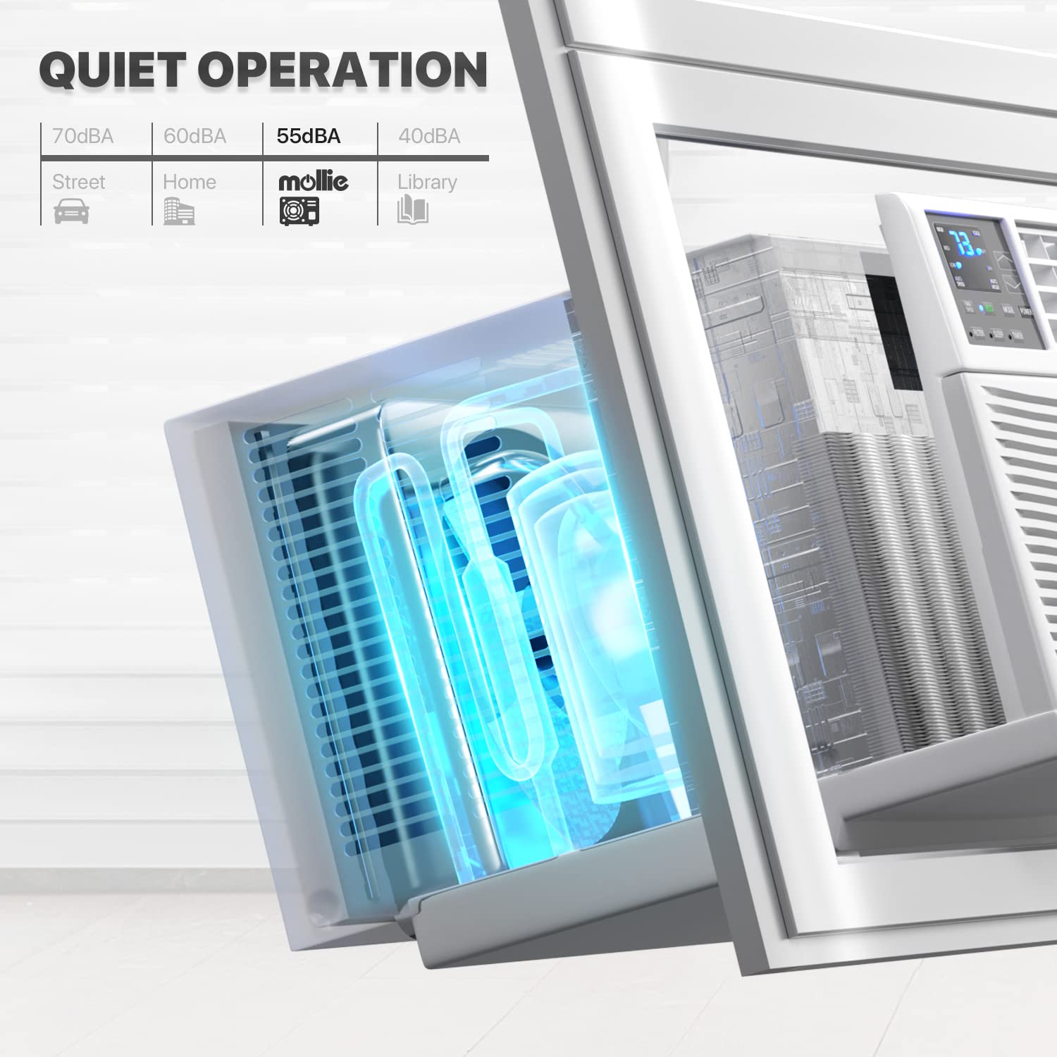 12000 BTU Window Air Conditioner - Powerful Cooling for Rooms Up to 450 Sq.Ft | 3-Speed Modes, Programmable Timer | Perfect for Bedrooms, Living Rooms & Home Offices