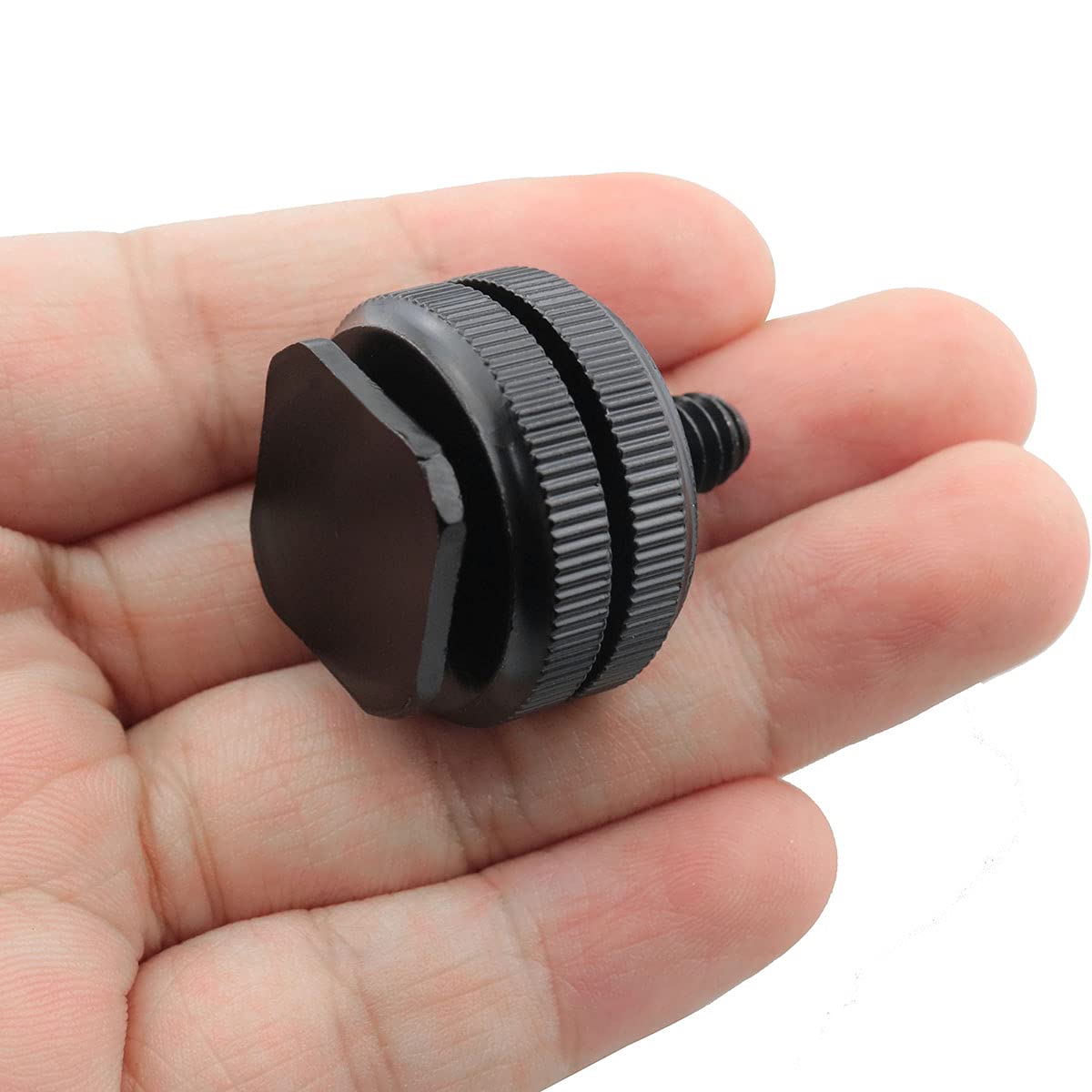 4pcs 1/4 Inch Hot Shoe Mount Adapter - Aluminum Alloy Tripod Screw Camera Flash Shoe Mount for DSLR/Mirrorless Cameras - Black - Perfect for Photography, Videography & Studio Lighting Setups