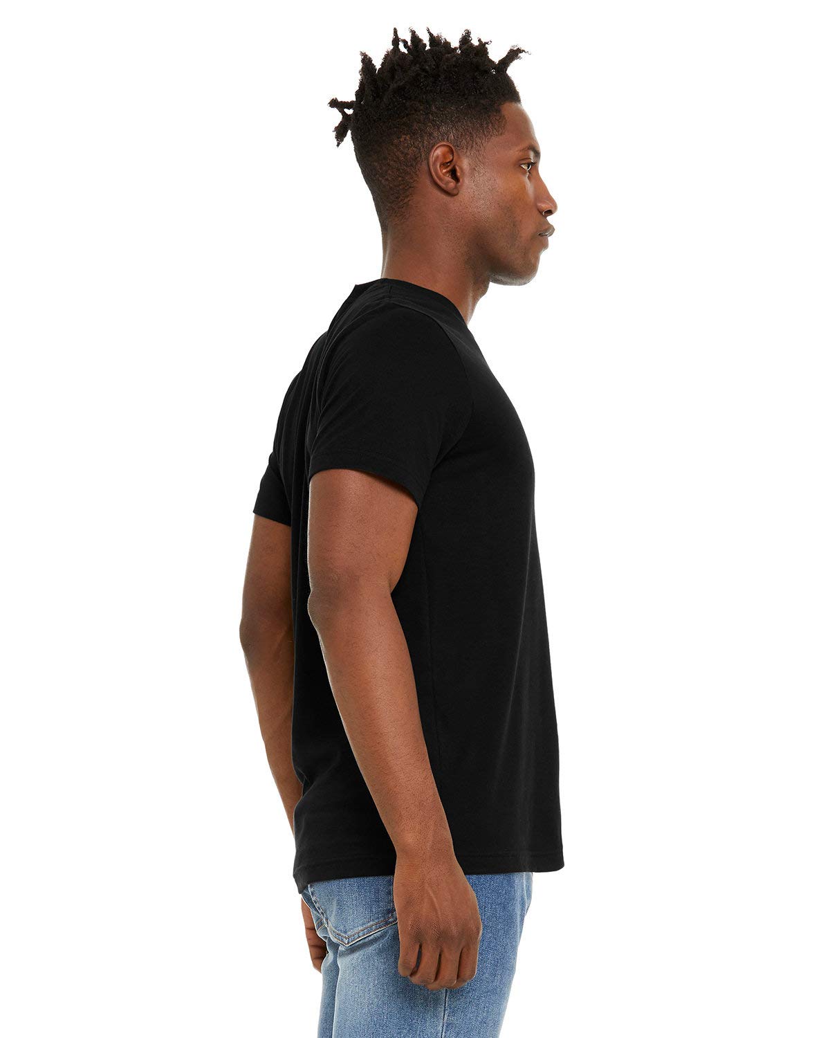 Bella + Canvas Unisex Sueded T-Shirt - Soft Blend Short Sleeve Tee for Men & Women (Black) | Perfect for Casual Wear, Gym, and Everyday Outfits