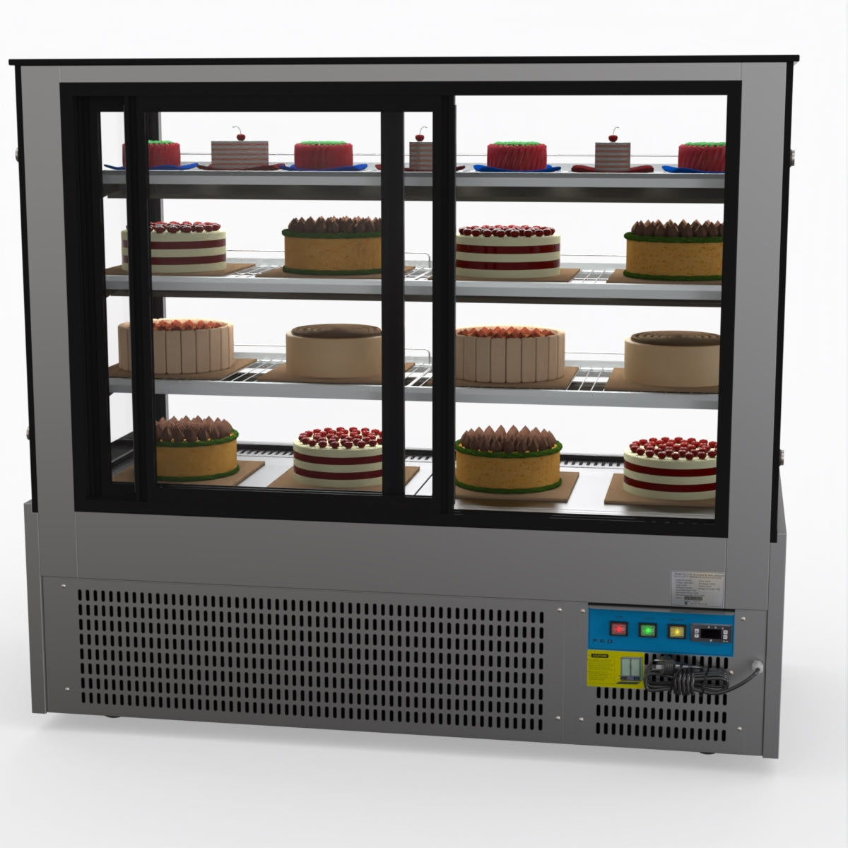 Bonvue SL850V Commercial Refrigerated Display Case - Perfect for Supermarkets, Delis, and Restaurants to Showcase Fresh Food