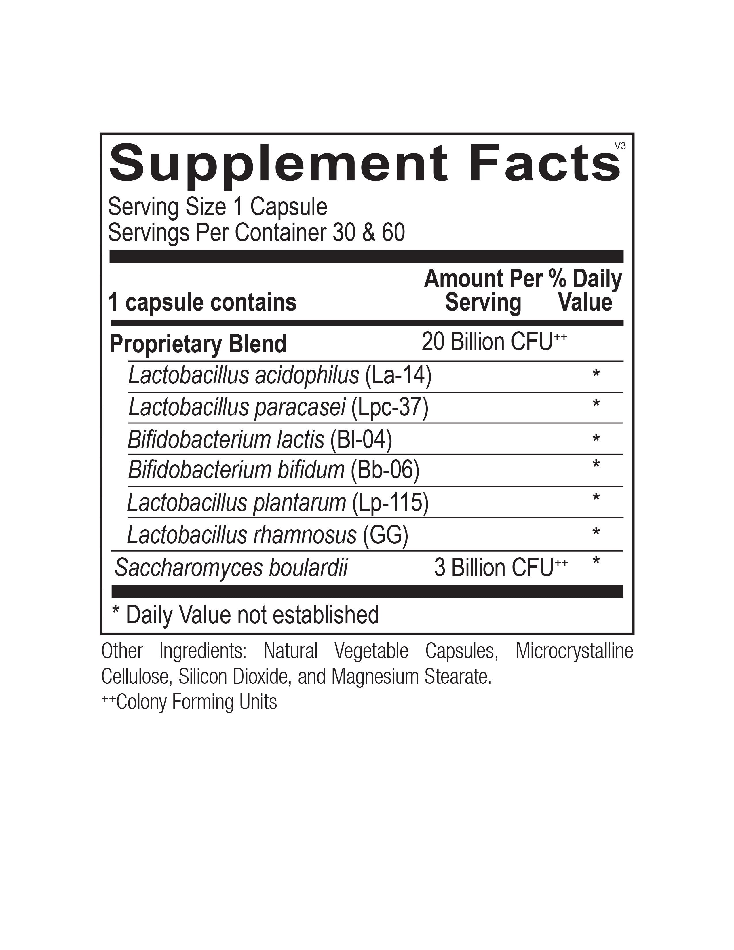 Ortho Biotic® Probiotic Capsules for Gut Health & Immune Support - Digestive Wellness Supplement for Men & Women - Daily Use at Home or Travel