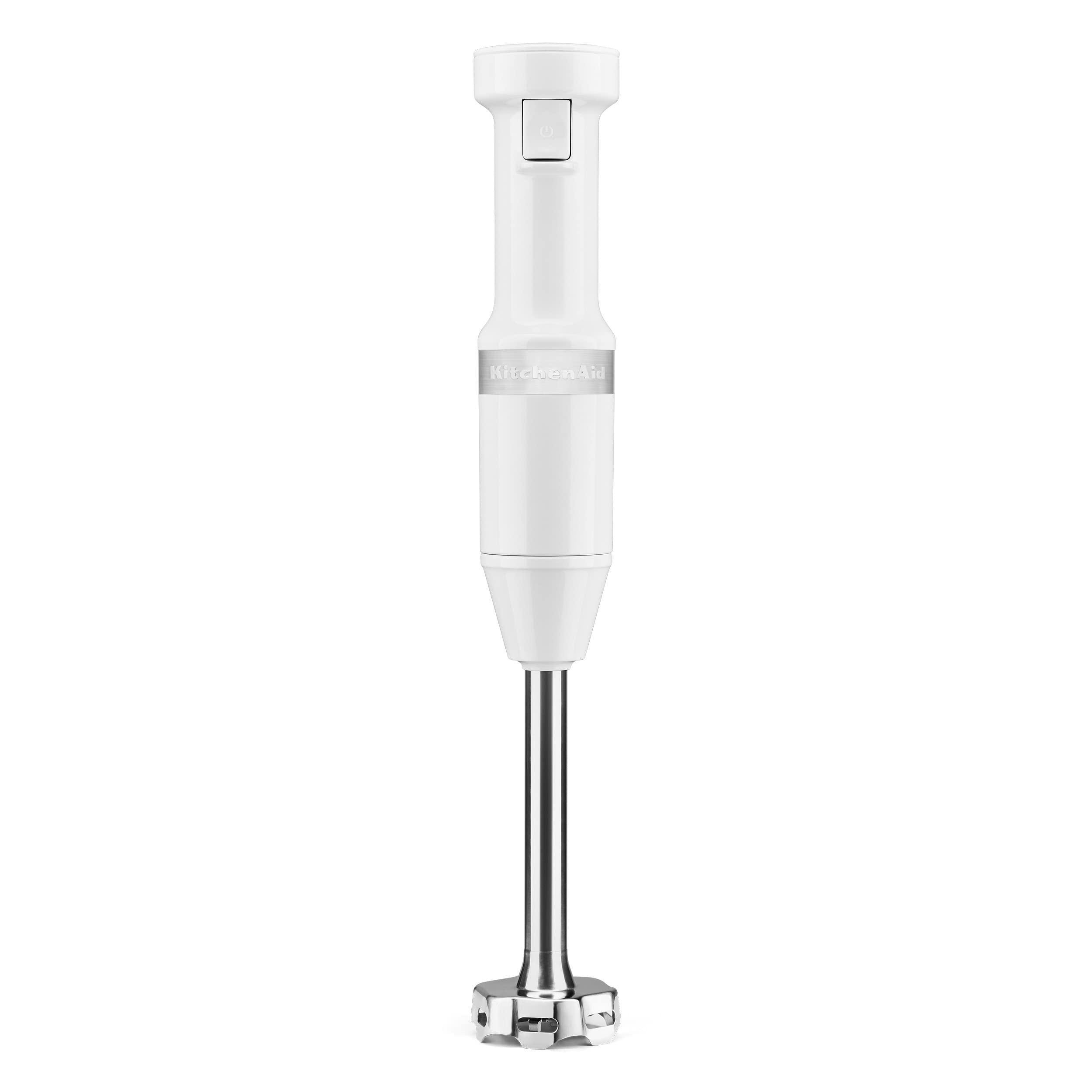 KitchenAid KHBV53 Variable Speed Corded Hand Blender - Powerful Immersion Blender for Smoothies, Soups & Baking - White (Ideal for Home Kitchen & Professional Use)