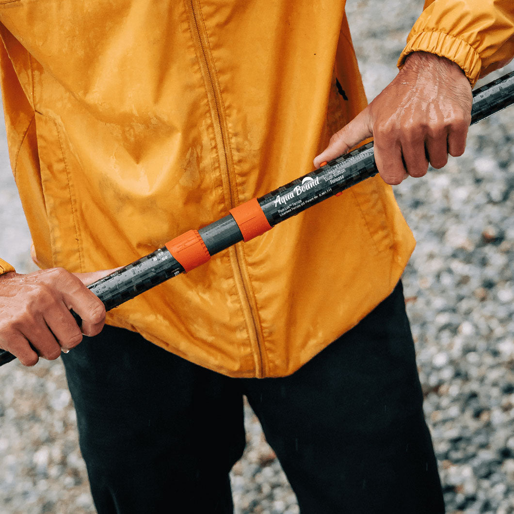 Aqua Bound Whiskey Carbon Straight Shaft Posi Lok 2-Piece Kayak Paddle - Lightweight & Durable for Touring, Fishing & Recreational Kayaking