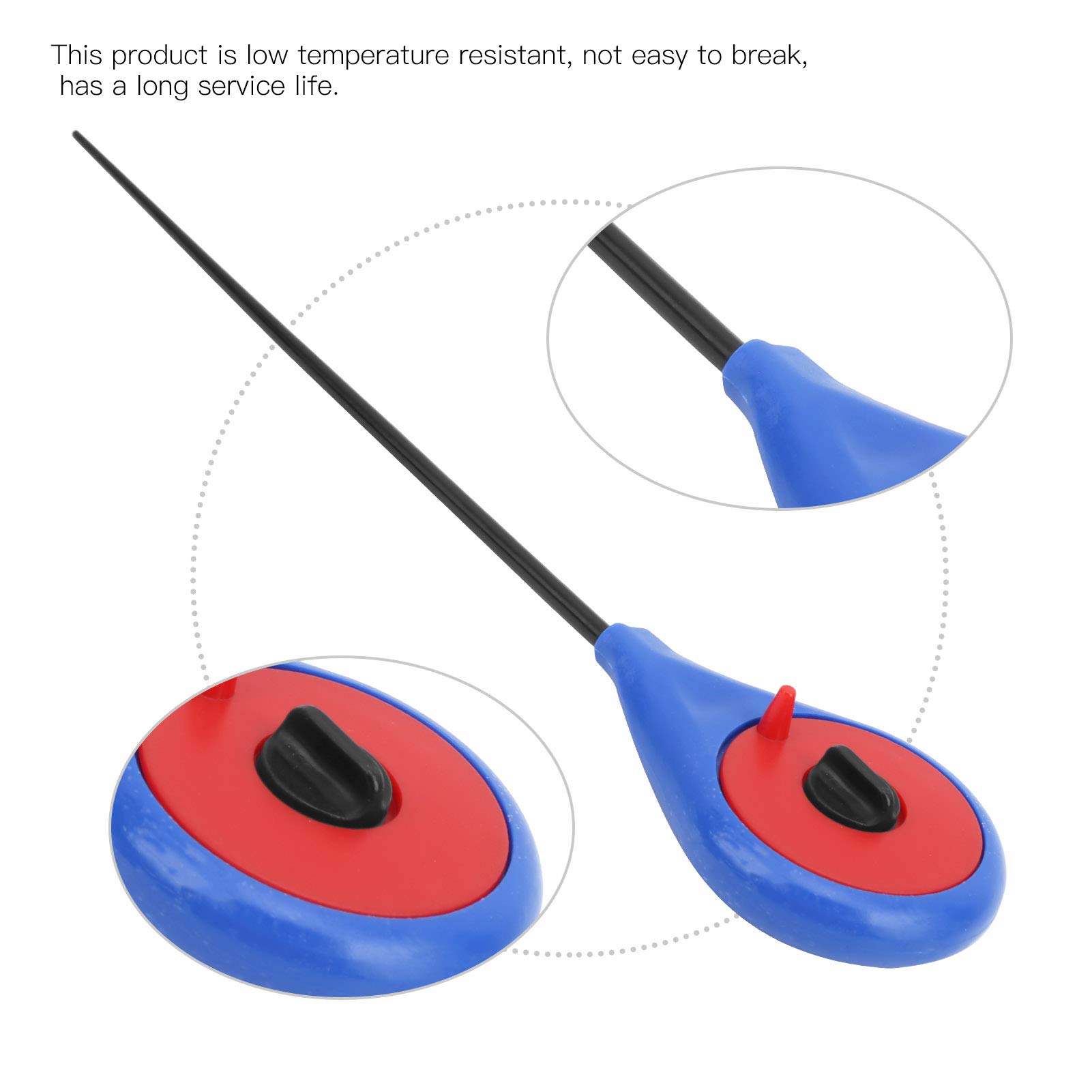 Ubersweet® 2-Piece Ice Fishing Pole Kit - Corrosion Resistant, Durable Fishing Rod Set for Winter Fishing | Perfect for Reservoir, Pond & Ice Fishing Enthusiasts (Blue) | Great Gift for Anglers & Outdoor Adventures