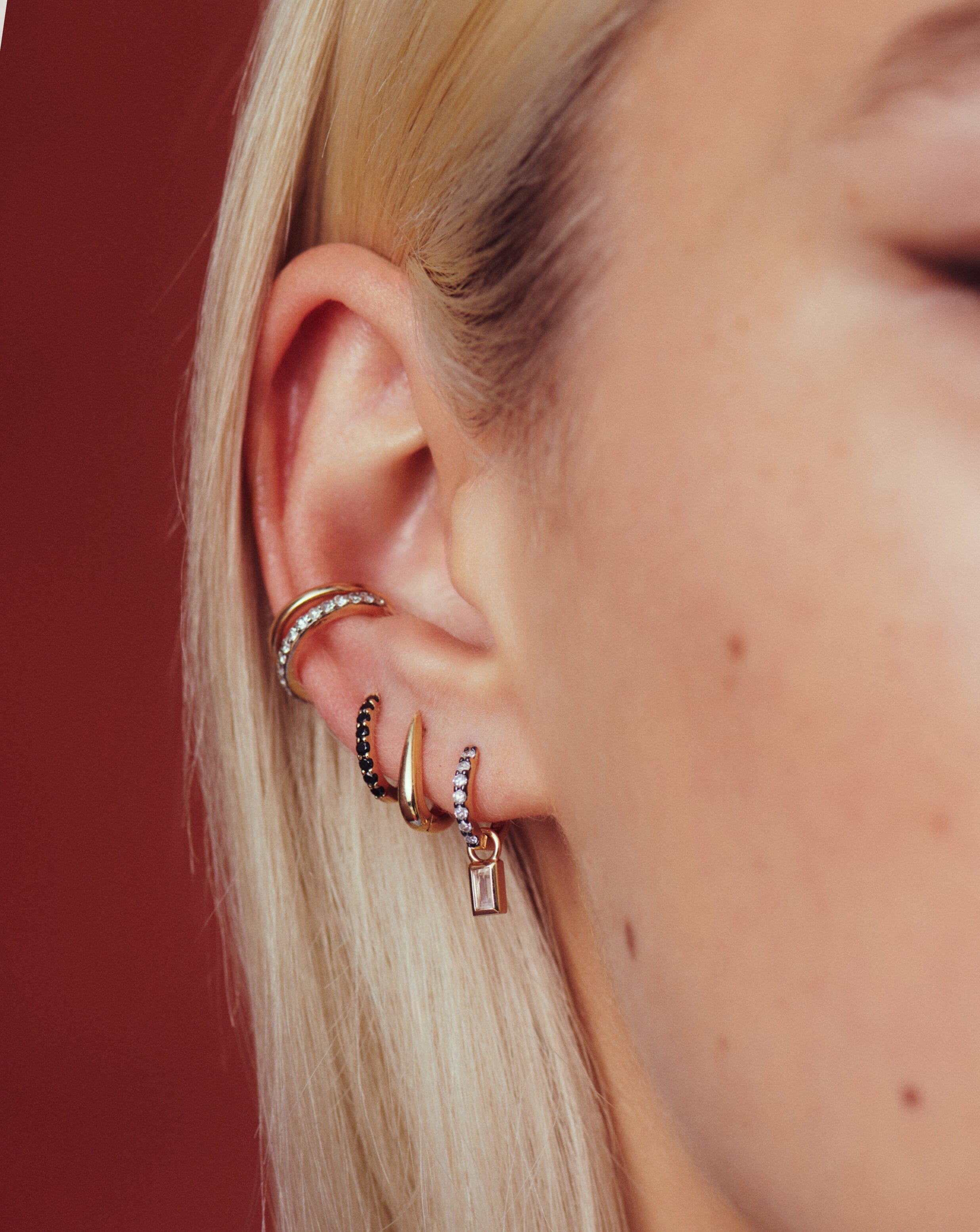 14K Solid Gold Huggie Hoop Earrings for Women - Minimalist Everyday Hoops for Sensitive Ears | Perfect for Work, Date Night & Gifting
