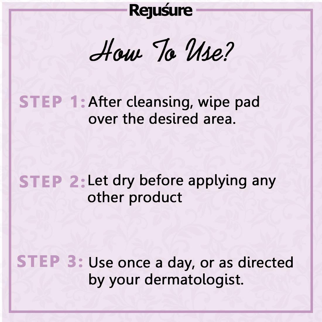 Rejusure Salicylic Acid Cleansing Pads for Acne Treatment - Exfoliating Face Pads to Remove Dirt & Control Excess Oil - Gentle Skin Care for Men & Women - 50 Count - Perfect for Daily Face Cleansing & Travel Skincare Routine