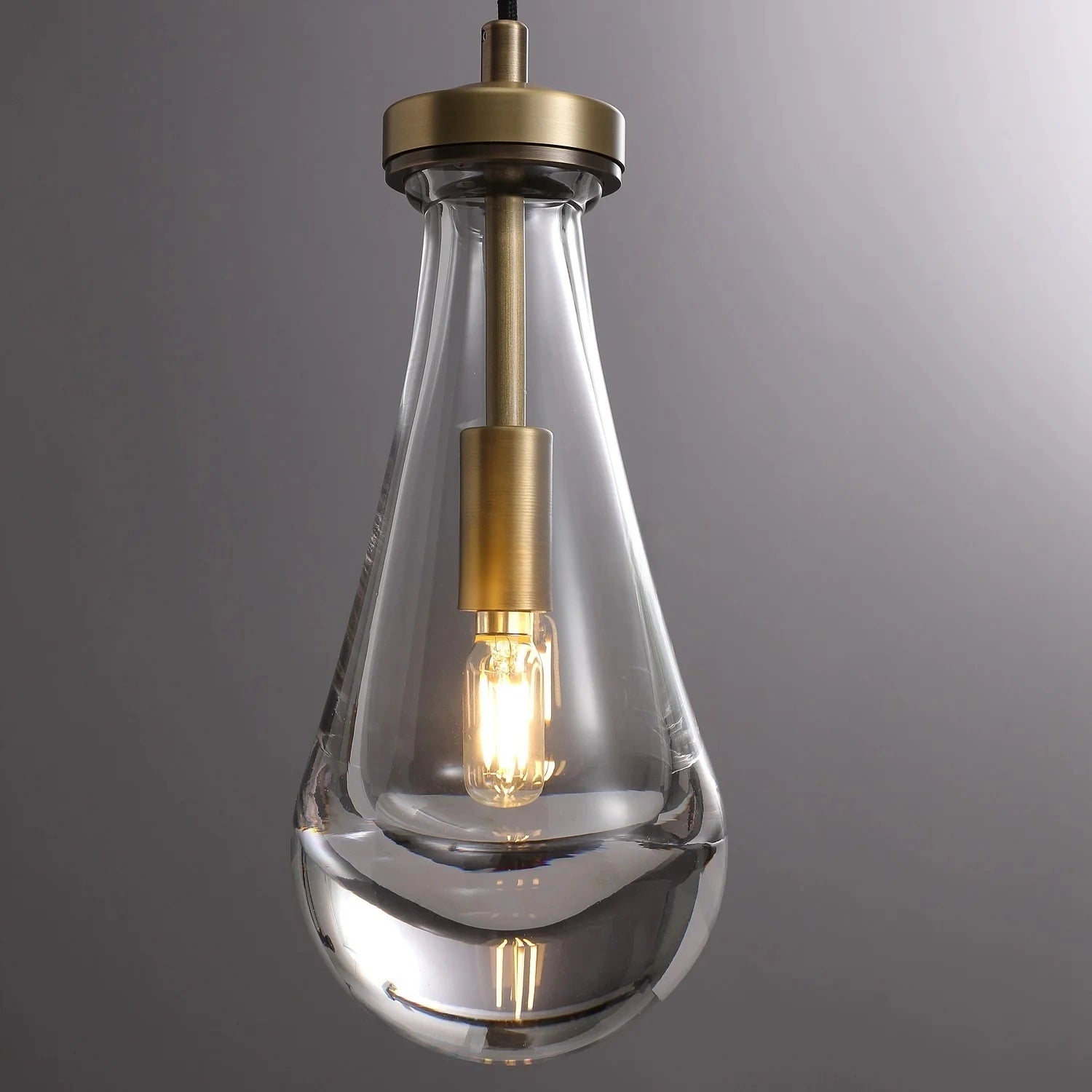 Modern Glass Raindrop Pendant Light for Kitchen Island - Elegant Dining Room & Bar Lighting Fixture - Perfect for Farmhouse, Contemporary & Industrial Decor