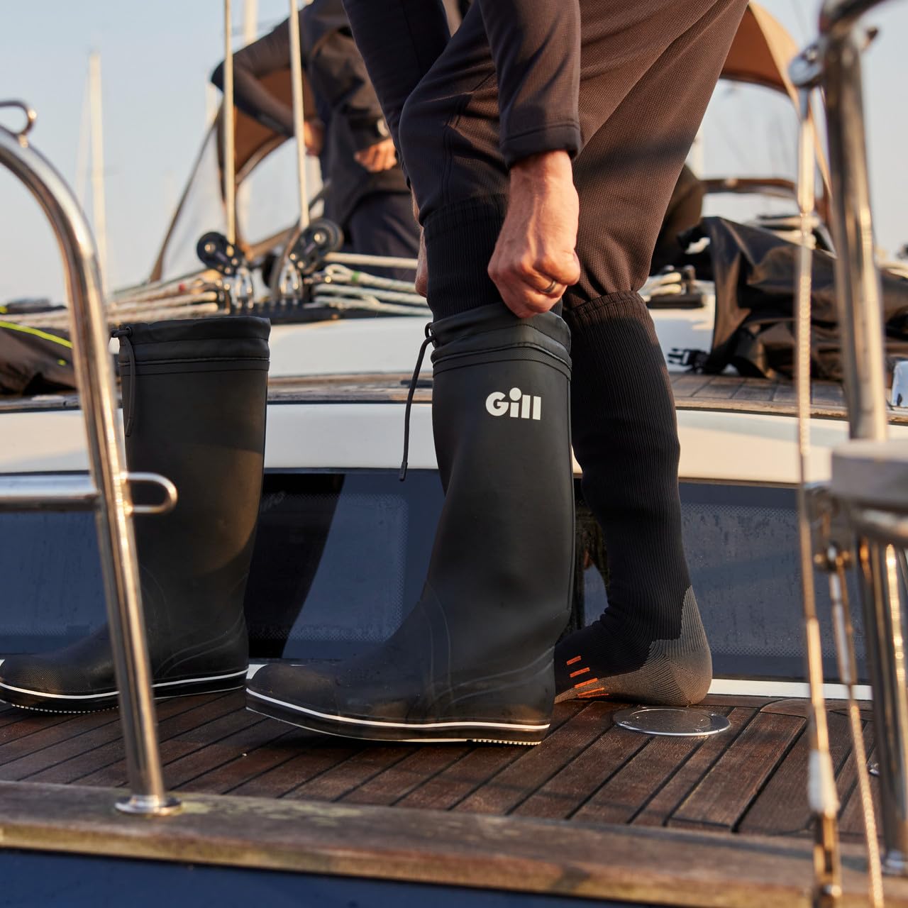 Gill Tall Yachting Boots - 100% Rubber Non-Slip Sailing Shoes for Men & Women - Perfect for Cruising, Yachting and Marine Activities