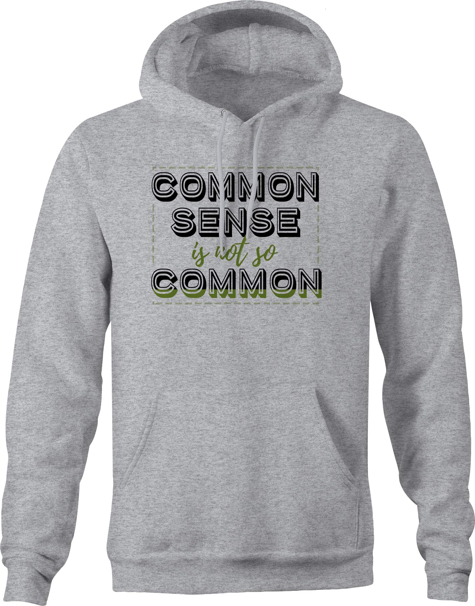 Common Sense is Not So Common Life Intelligence Smart Fleece Sweatshirt for Men - 2XL Gray - Cozy Winter Pullover for Casual Wear & Outdoor Activities