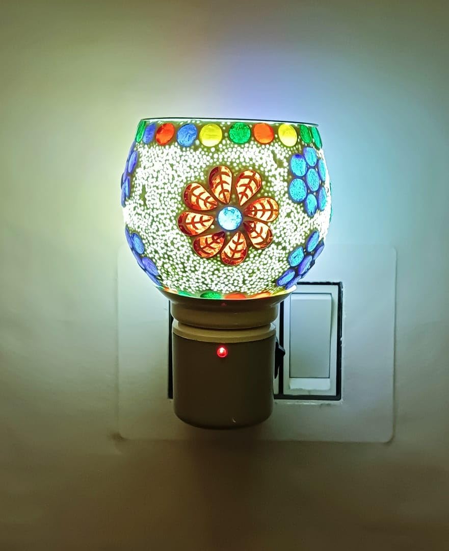 SHREE HANS CREATION - Electric Camphor Diffuser & Essential Oil Aromatherapy Diffuser with On/Off Switch - Glass Kapoor Dhani for Home, Yoga, Meditation & Relaxation