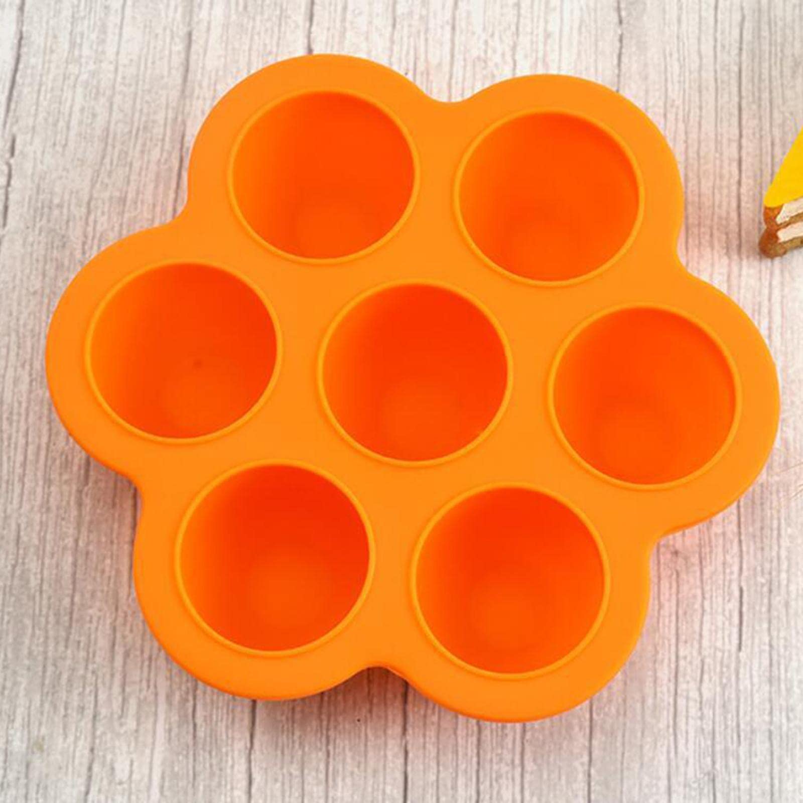 CALANDIS Breast Milk Storage Freezer Tray - 7 Grid BPA-Free Infant Milk Freezing Container with Secure Clip-On Lid (Orange) - Perfect for Breastfeeding Moms & Baby Weaning Food Storage