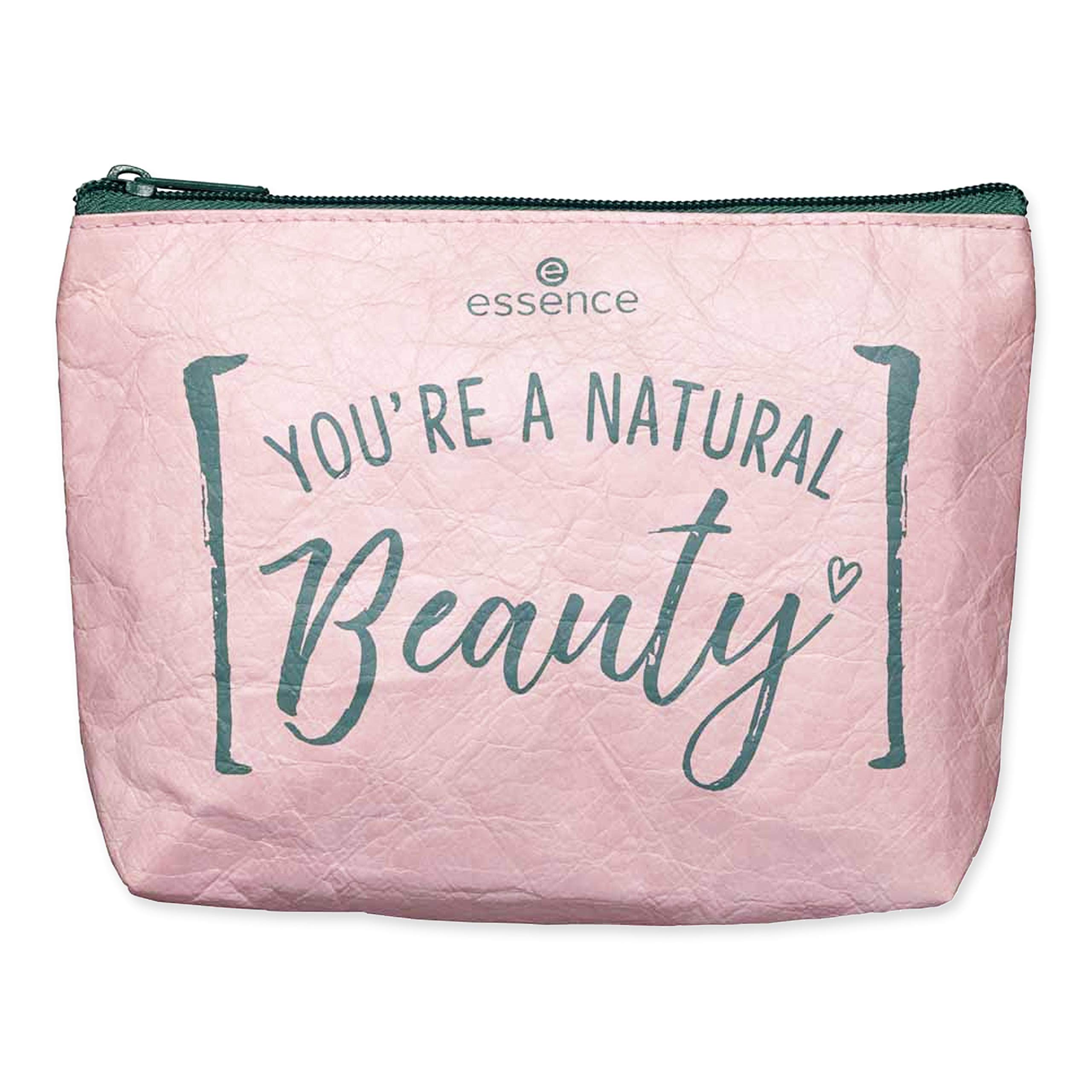 Essence You're A Natural Beauty Makeup Bag - Water Resistant Toiletry Travel Case for Women | Perfect for Travel, Gym & Daily Organization