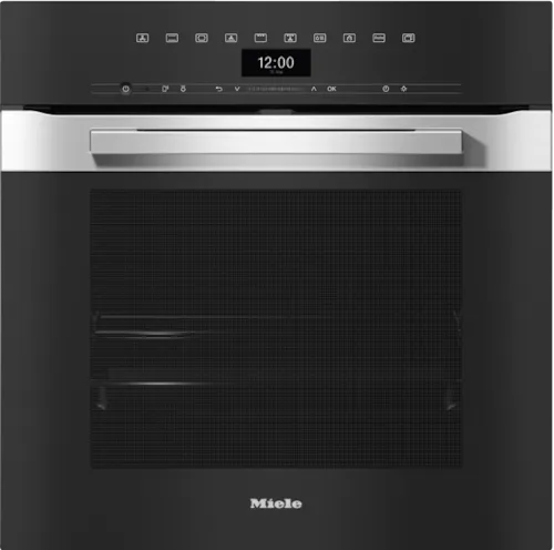 Miele 60cm Built-In Oven H7464 BP PureLine CleanSteel Pyrolytic Self-Cleaning Oven - Perfect for Modern Kitchens & Professional Baking