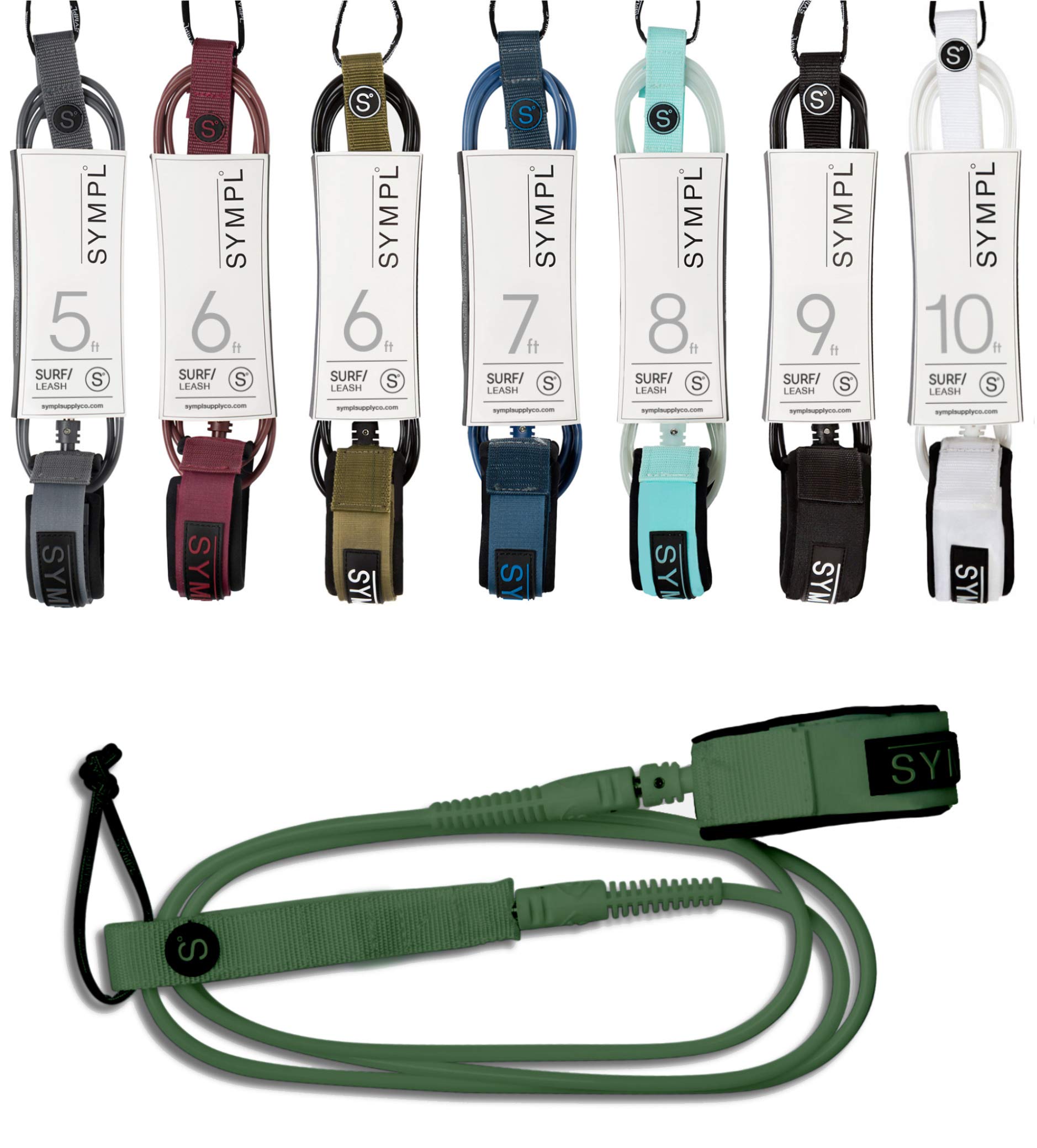 Premium Surfboard Leash 6ft 7ft 9ft - High Performance Leg Rope for Surfing, Skimboarding, Longboard & SUP Paddle Boards - Quick Release Velcro with Comfort Neoprene Padded Ankle Cuff & Key Pocket - Perfect for Beach Waves, Big Surf & Water Sports Adventures