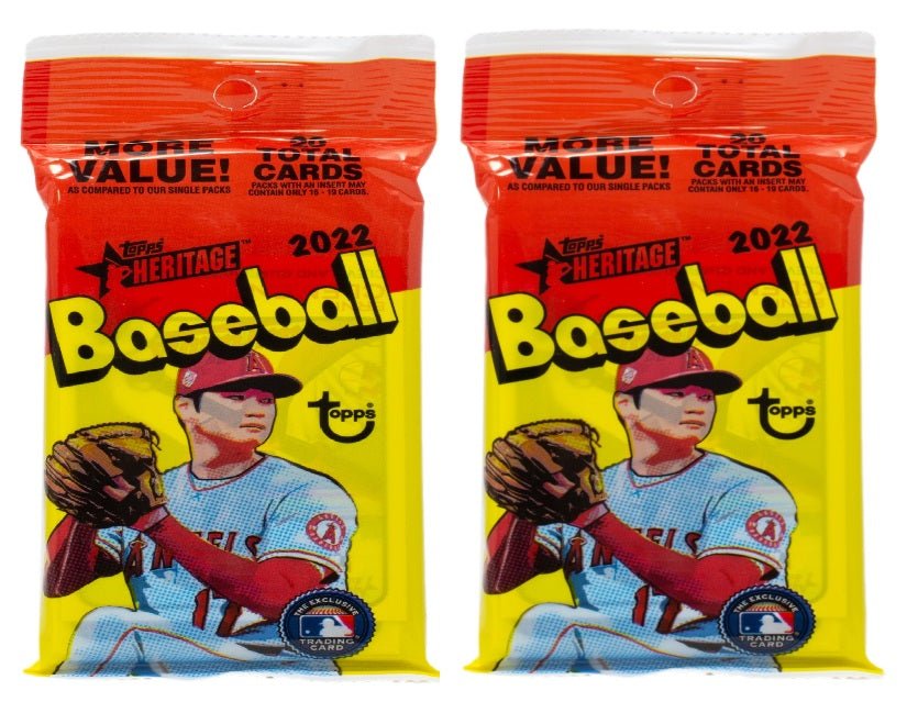 2022 Topps Heritage Baseball Trading Cards - Lot of 2 Value Packs | MLB Collectibles, Sports Memorabilia | Perfect for Trading, Collecting & Displaying
