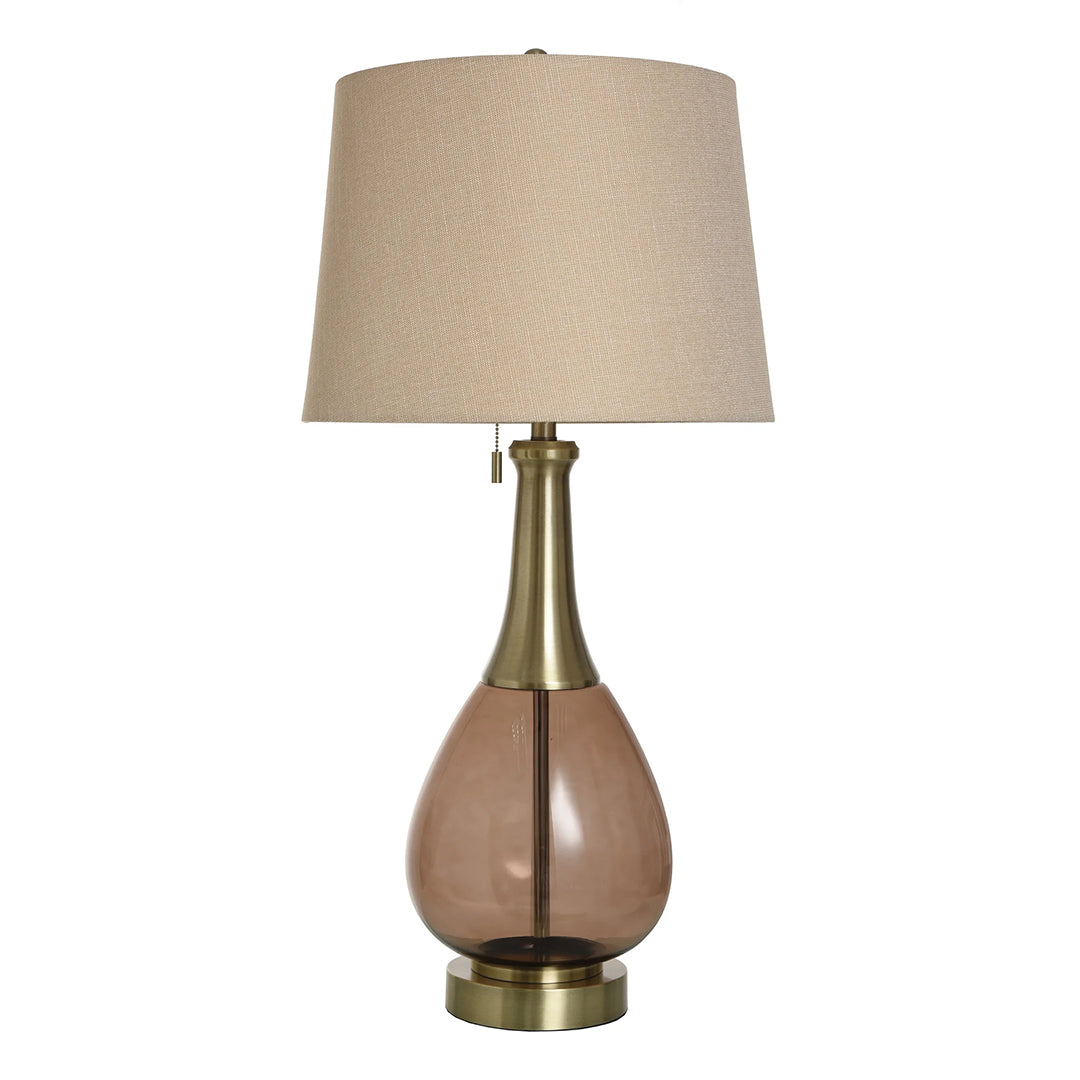 Modern Cocoa Brown Table Lamp - Stylish Bedside & Living Room Lighting for Home Decor | Warm Ambient Light for Reading & Relaxation