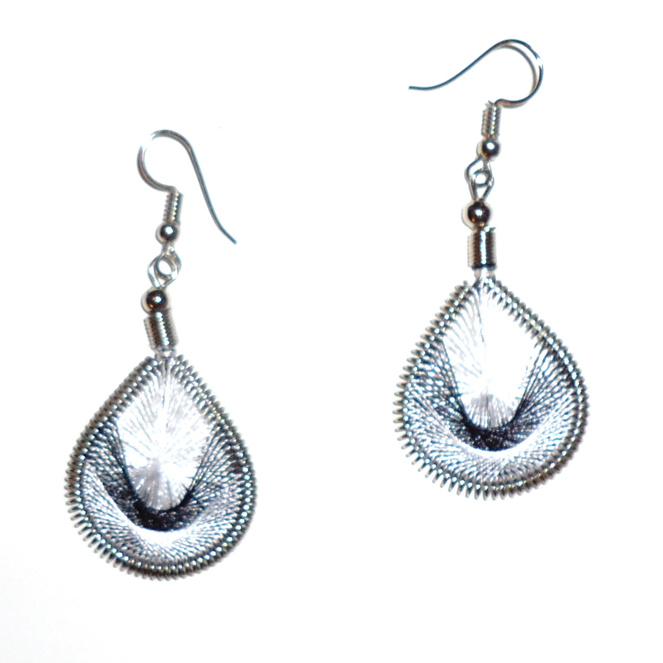 Elegant Small Gray Silk Thread Earrings for Women – Perfect for Casual Wear, Office & Special Occasions