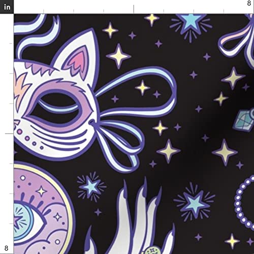 Gothic Party Black Fantasy Printed Minky Fabric by The Yard - Soft Plush Material for Sewing Baby Blankets, Quilt Backing & DIY Projects - Perfect for Halloween Decor, Gothic Home Decor & Unique Gift Ideas