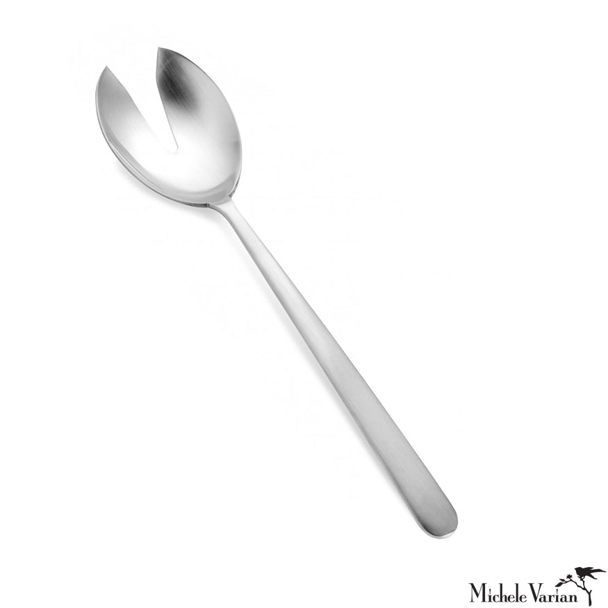 Premium Matte Stainless Steel Salad Serving Fork - 12