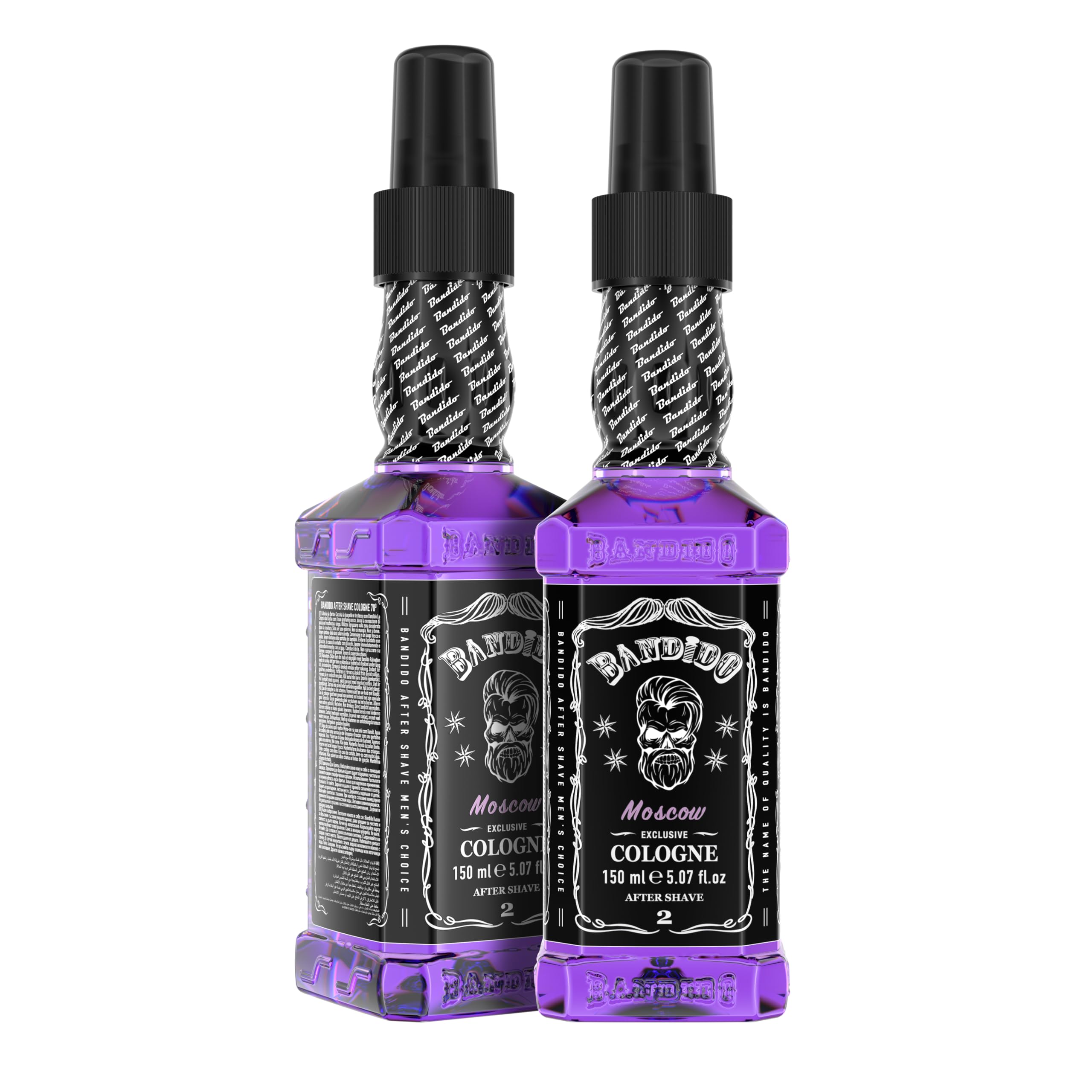 Bandido Aftershave Cologne for Men - Refreshing & Cooling Eau de Cologne with 70% Alcohol Content - 150ml Bottle - Perfect for Post-Shave Care & Daily Fragrance