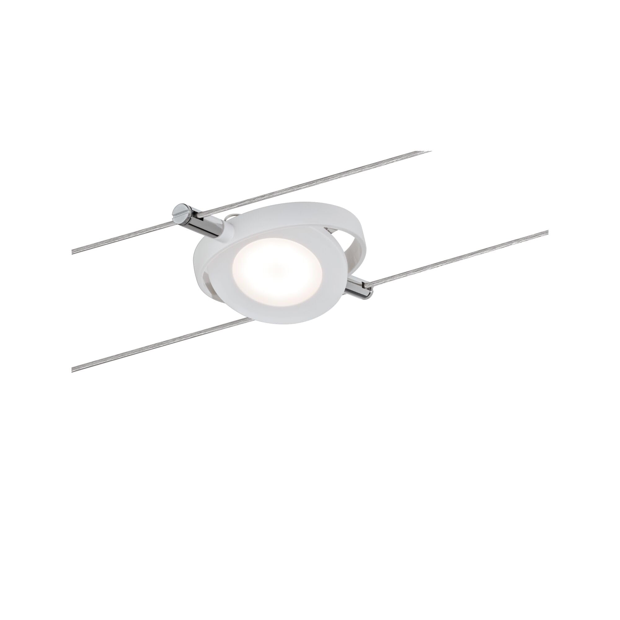Paulmann 941.06 RoundMac LED Wire System Spot Lights - 6 Round Lamps with 10m Cable & Transformer - 24W 2700K Warm White Matte Indoor Lighting for Ceiling, Wall, Kitchen, Living Room, or Office